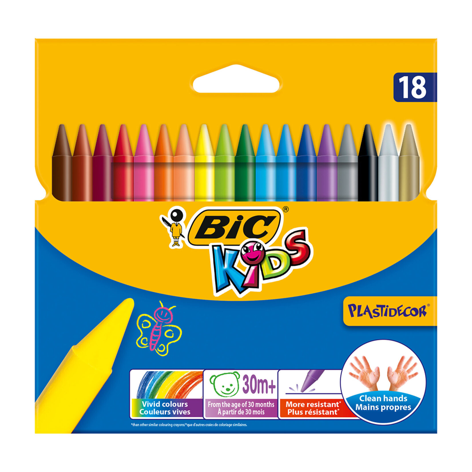 Bic Elleri Boyamayan Pastel 18'li