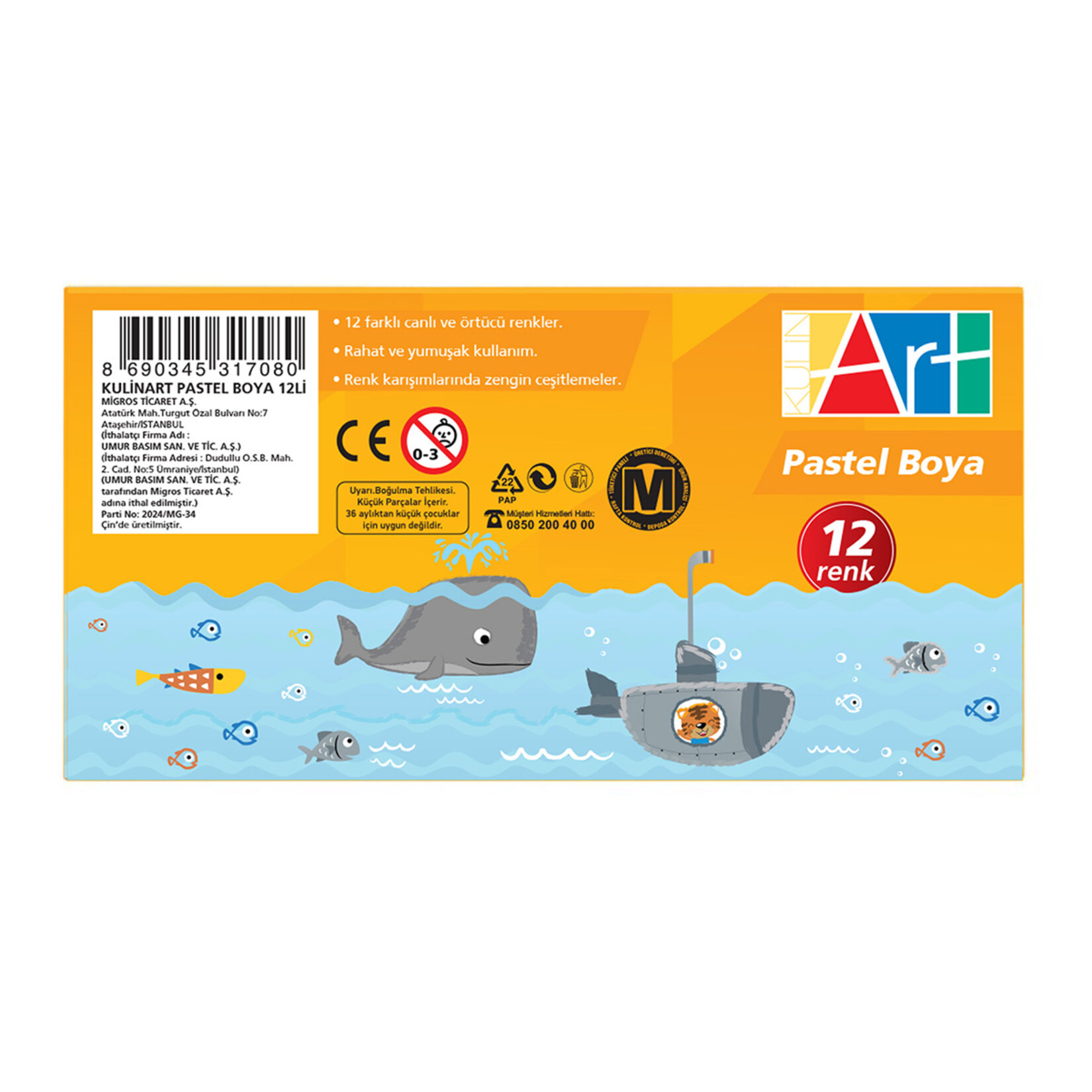 Kulinart Pastel Boya 12'li - Görsel 2