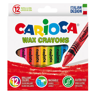 Carioca Wax Yıkanabilir Pastel Boya Kalemi 12'li
