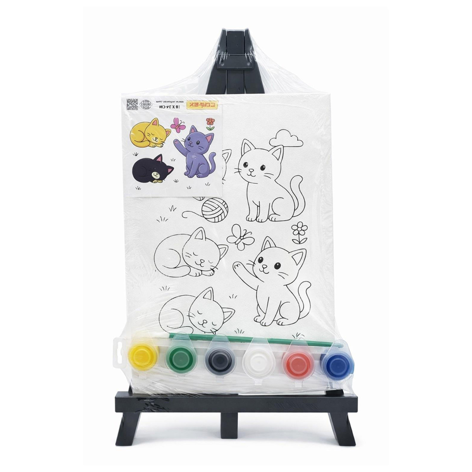 Collex Şövaleli Pres Tuval Seti 6'lı Boya + 1 Fırça