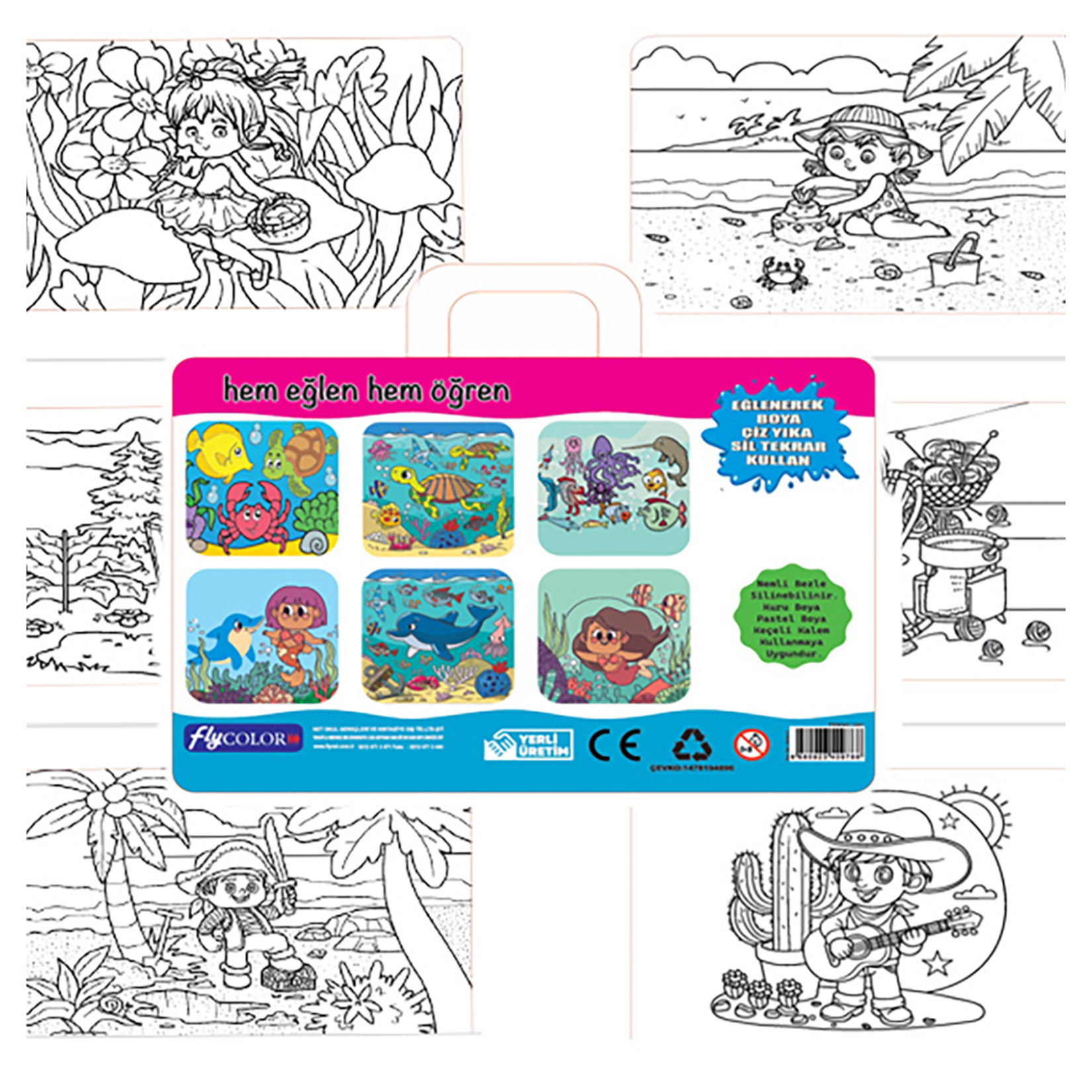 Fly Boya Çiz Sil Tekrar Kullan Set - Görsel 4