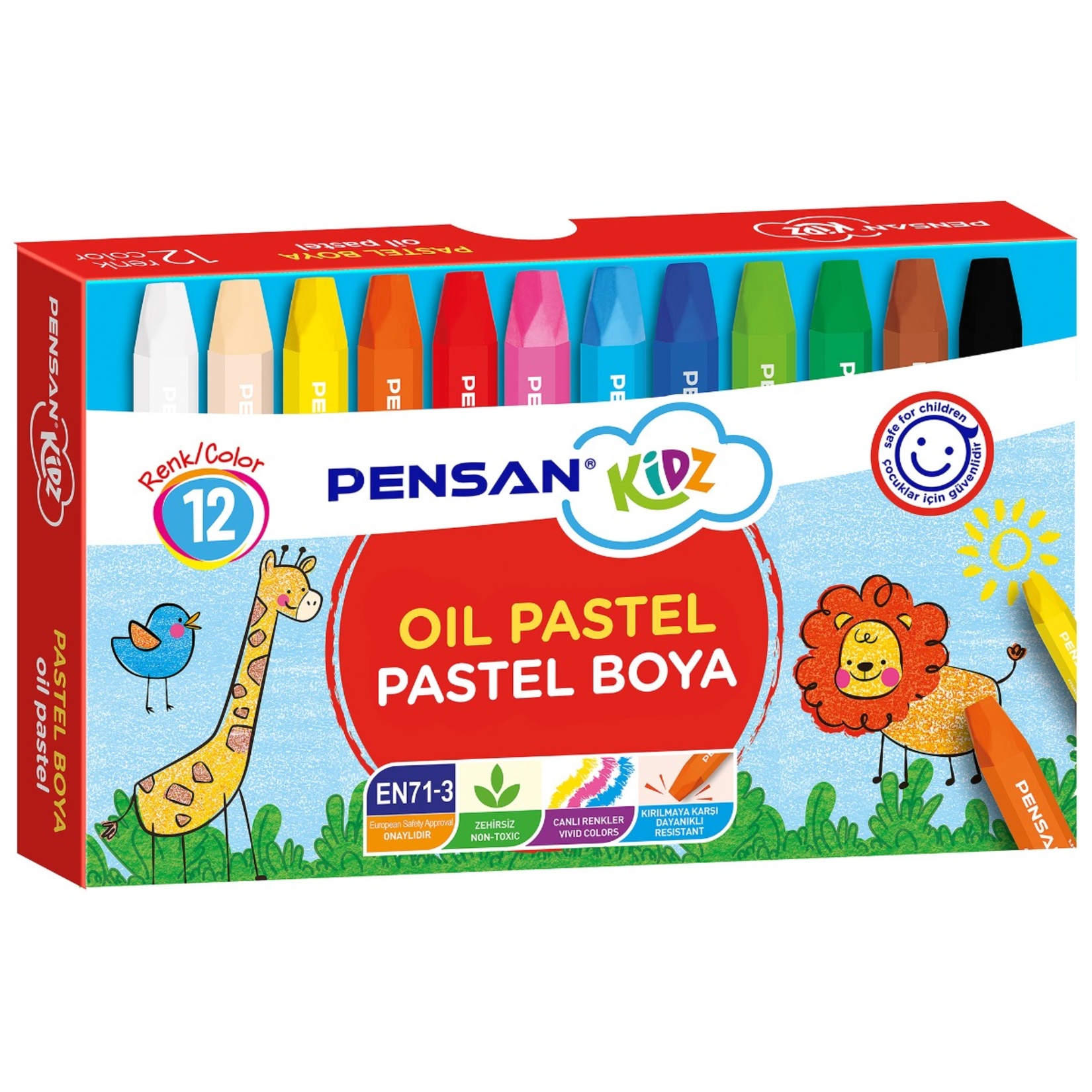 Pensan Kidz Pastel Boya 12'li