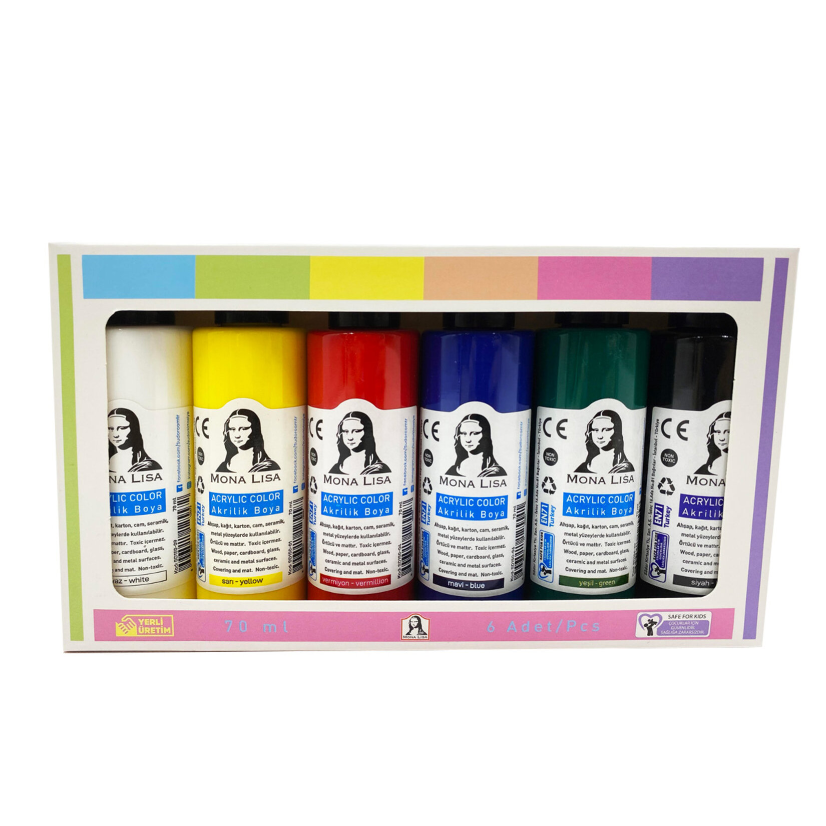 Monalisa  Akrilik Boya 6x70ml - Görsel 1