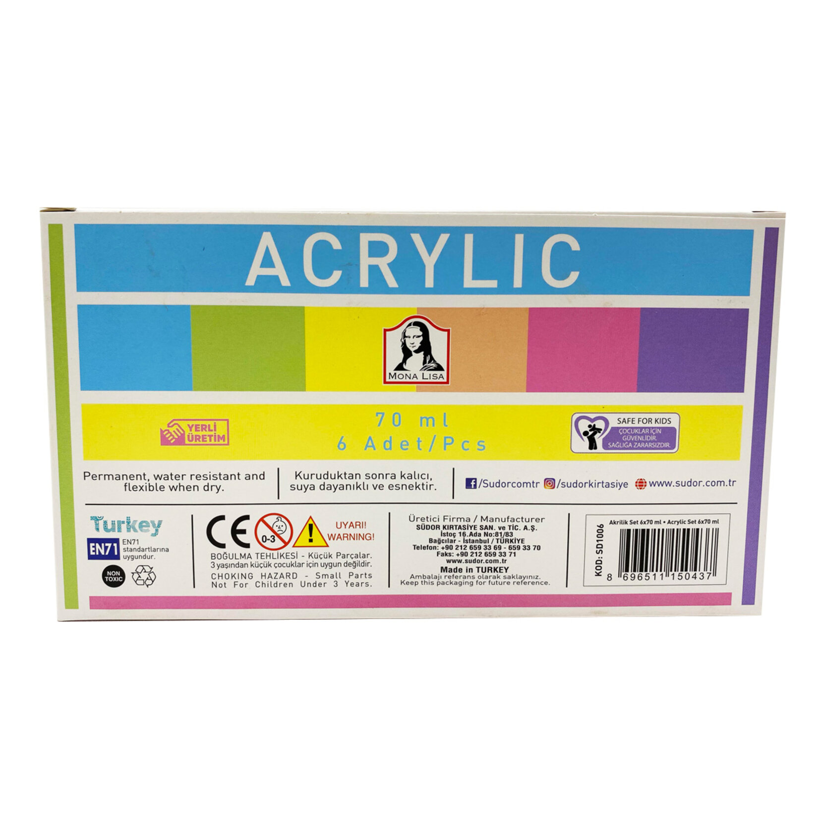 Monalisa  Akrilik Boya 6x70ml - Görsel 2