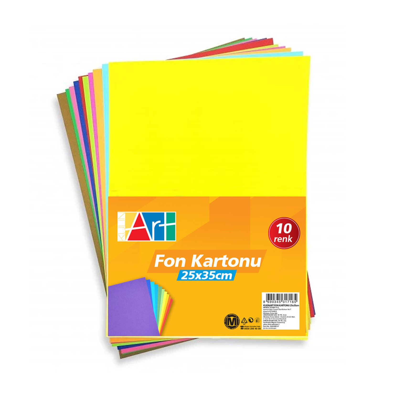 Kulinart Fon Kartonu 25*35 Cm 10'lu