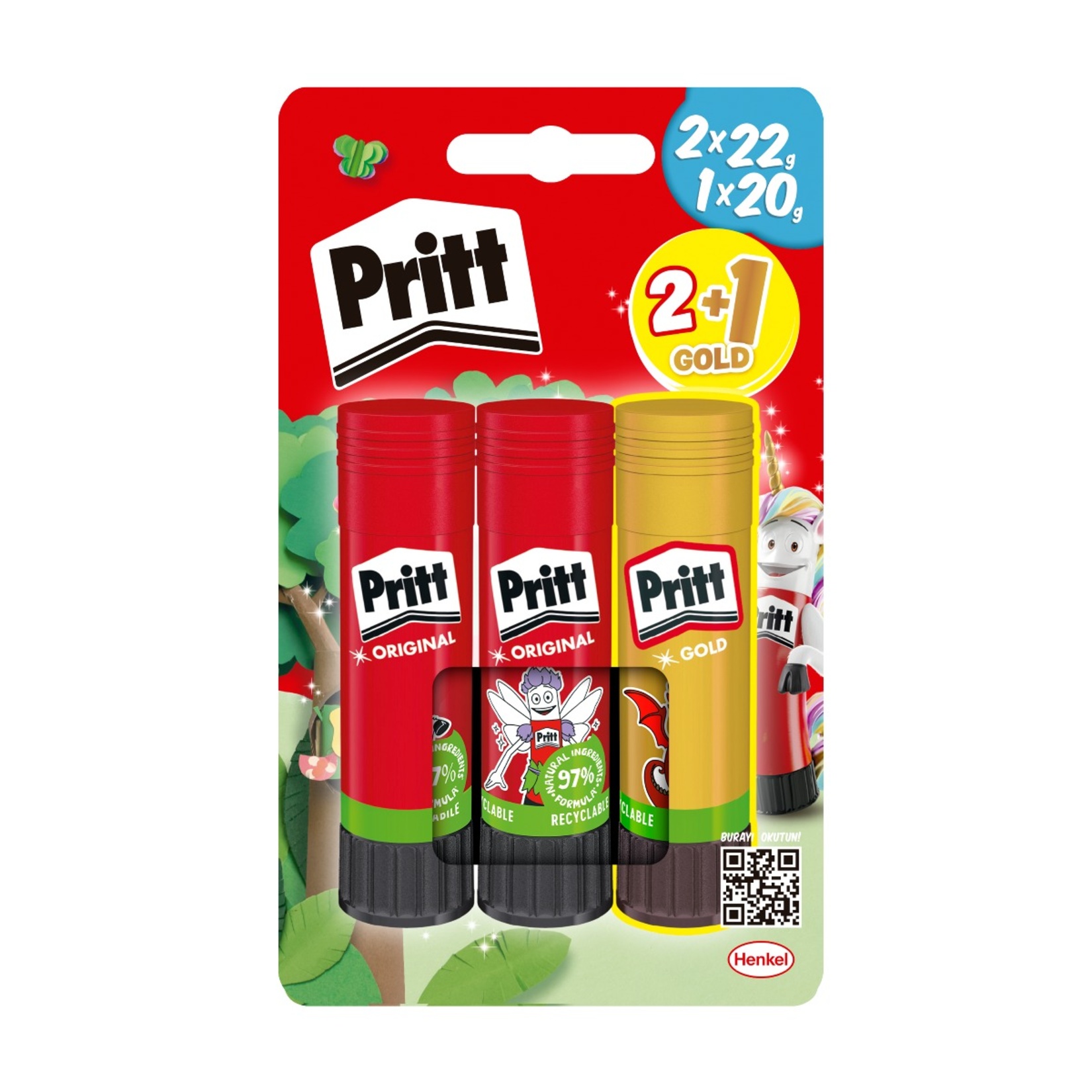 Pritt Stick Yapıştırıcı 2x22 G + 20 G (Gold)