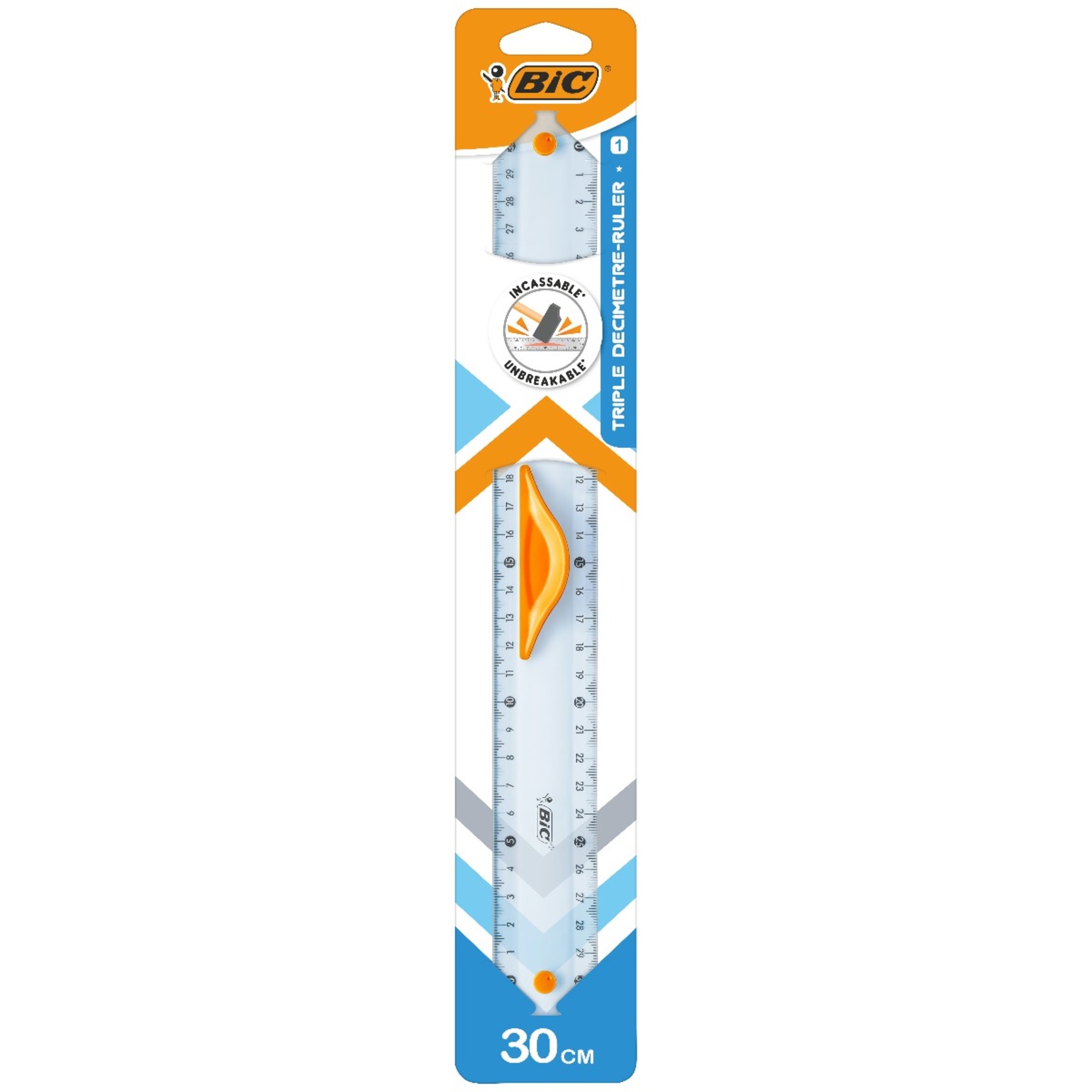 Bic Cetvel Çift Taraflı 30 Cm - Görsel 1
