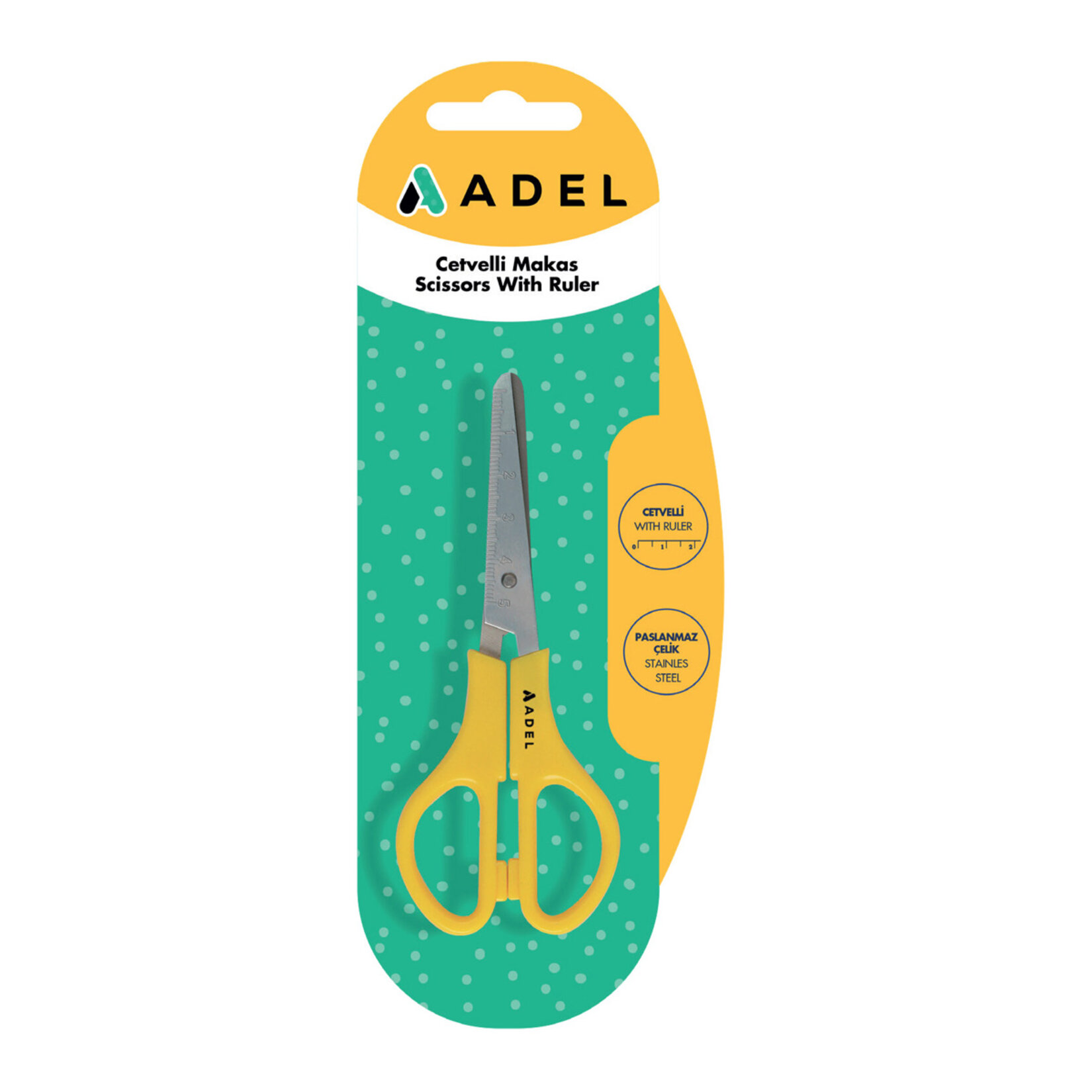 Adel Cetvelli Okul Makası