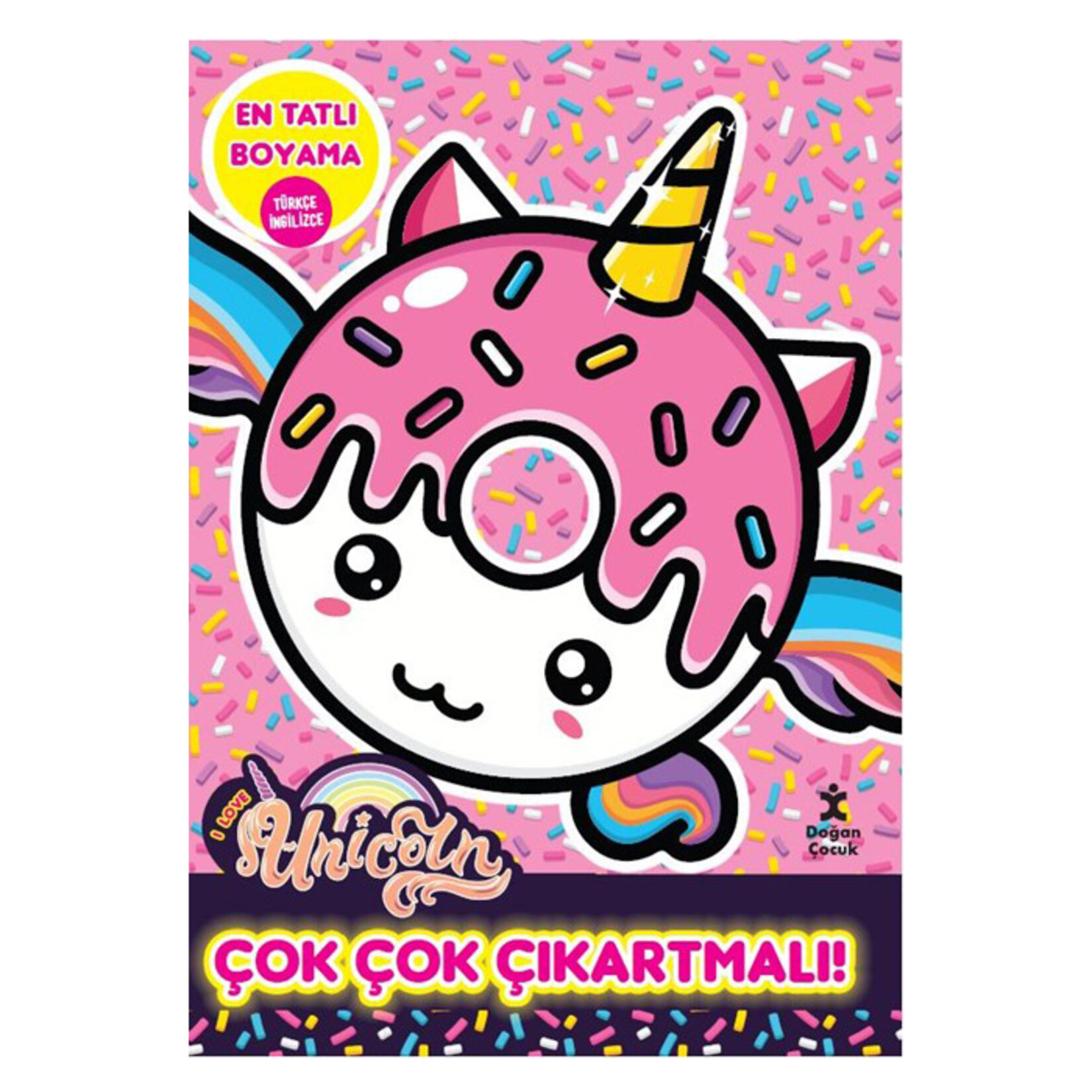 I Love Unicorn En Güzel Boyama Çok Çok Çıkartmalı - Görsel 2