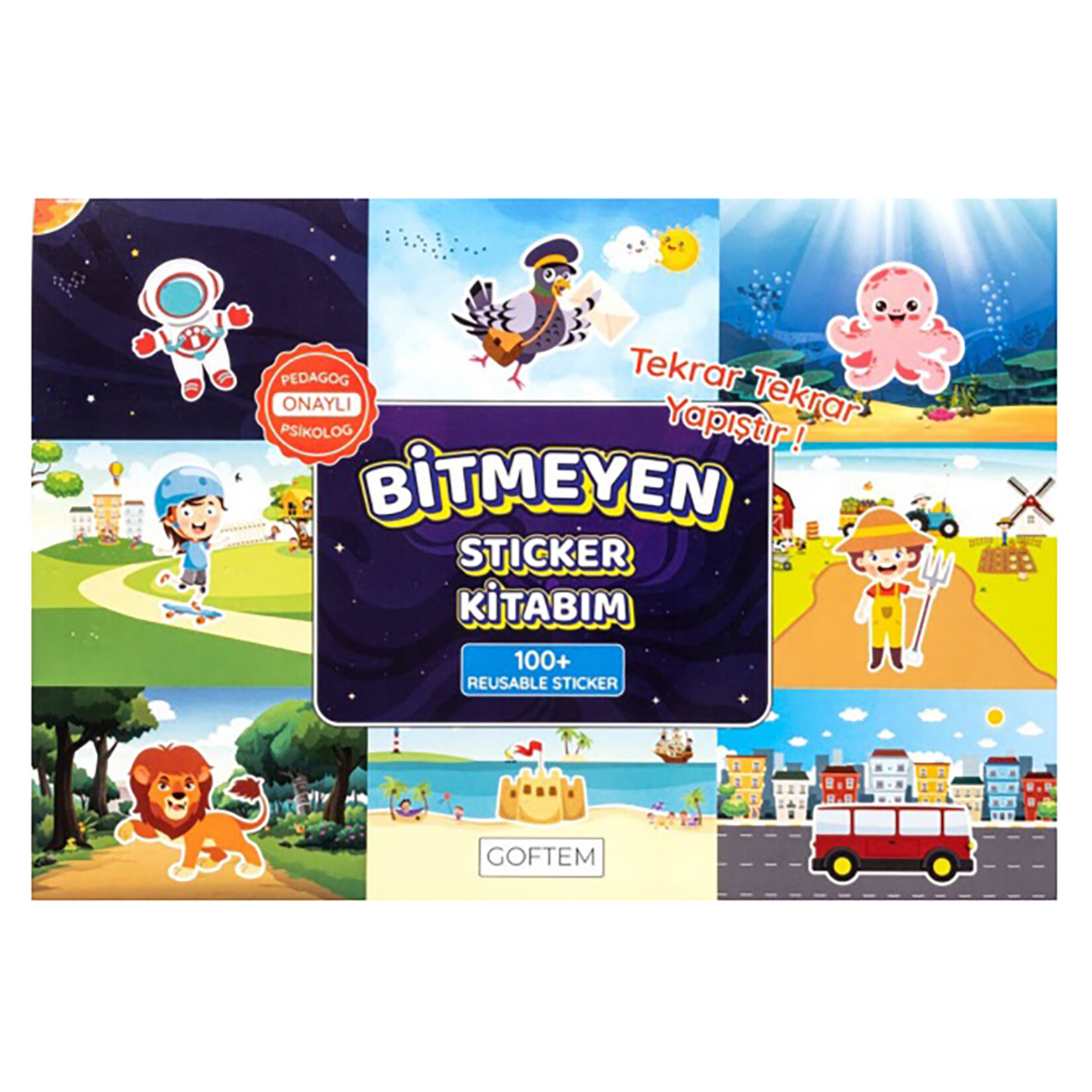 Gepettoys Bitmeyen Sticker Kitabı Büyük
