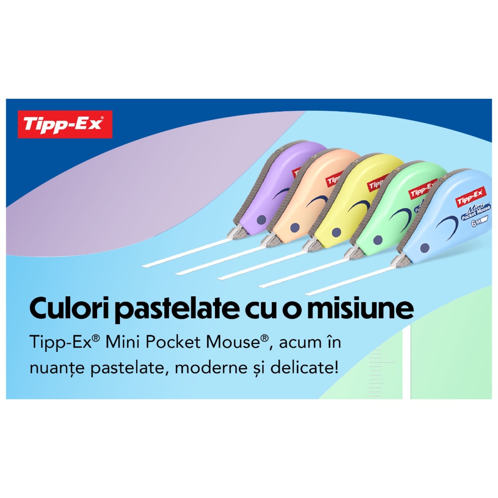 Tipp-Ex Mini Pocket Mouse Şerit Düz Pastel 2'li - Görsel 3
