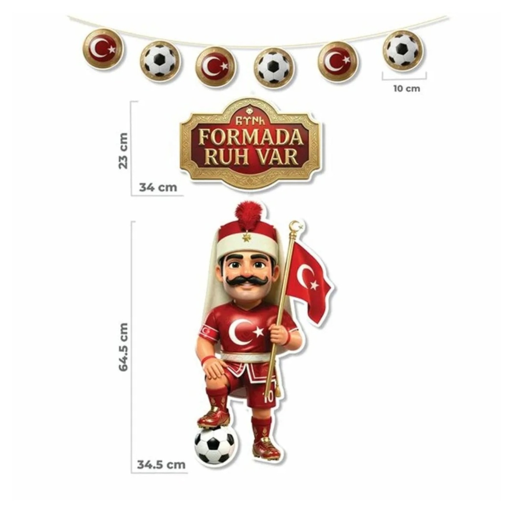 Delux Milli Takım Dekor Süs Seti - Görsel 2