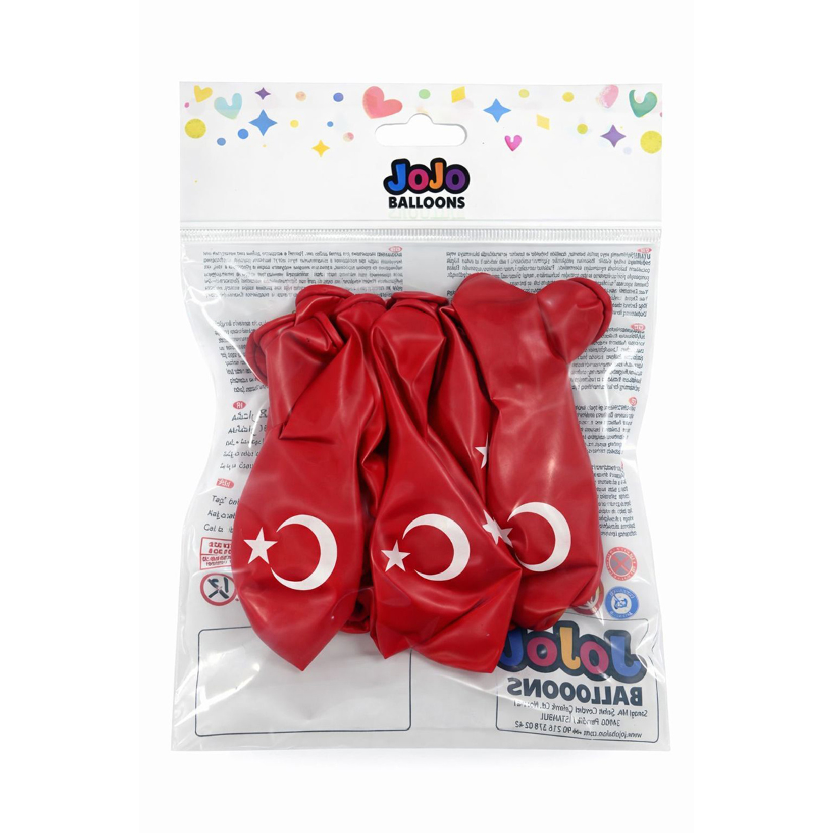 Jojo Balloons 11'' Ayyıldız Baskılı Balon 12'li