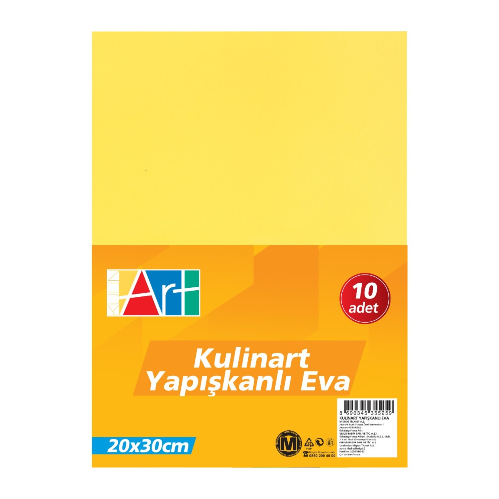 Kulinart Eva Yapışkanlı A4 10'lu