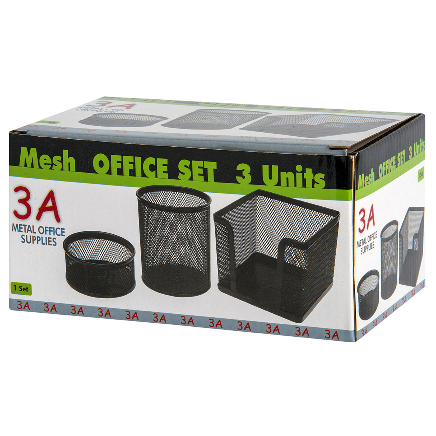 Ark 3'lü Metal Fileli Masa Üstü Set