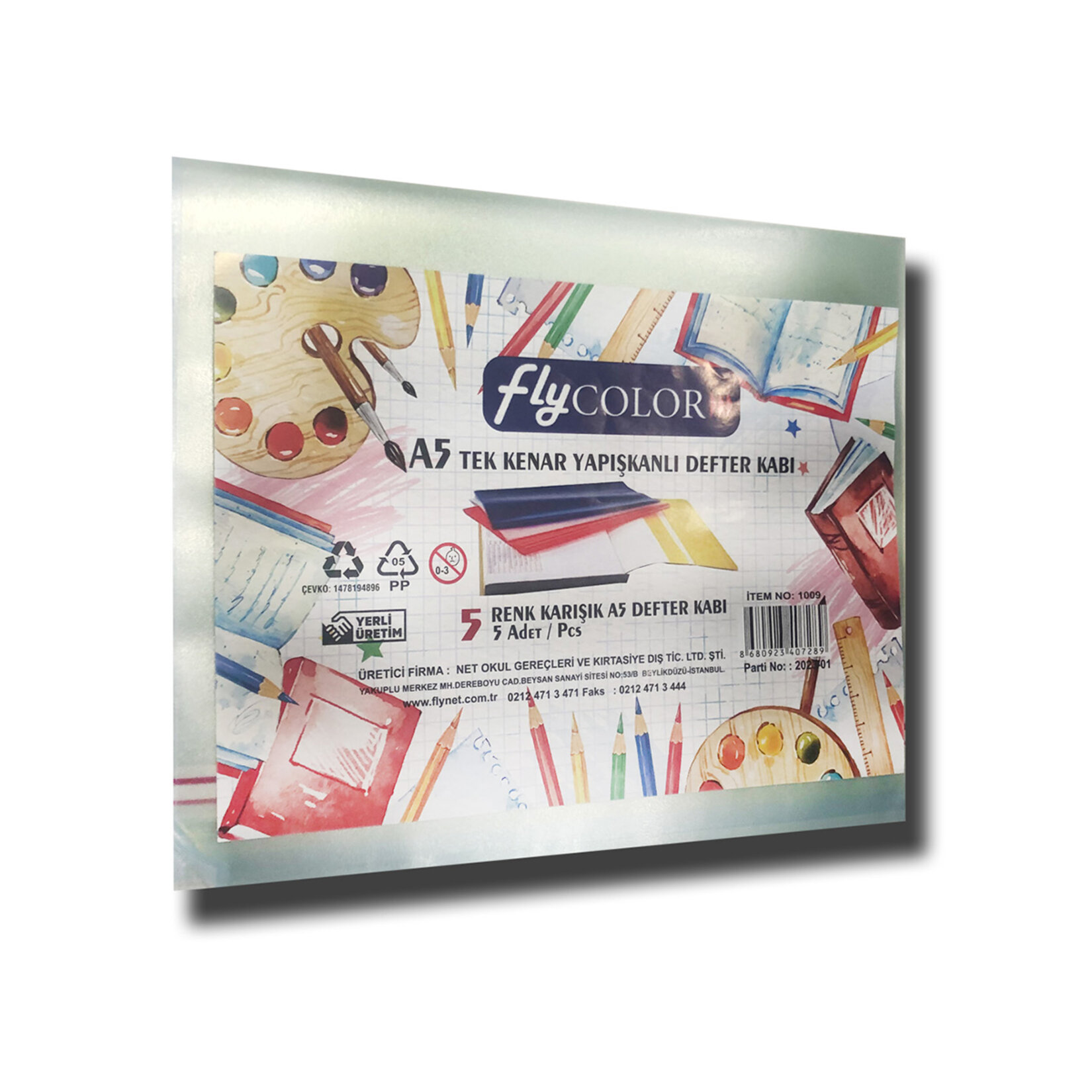 Fly A5 Yağışkanlı Hazır Defter Kabı 5'li