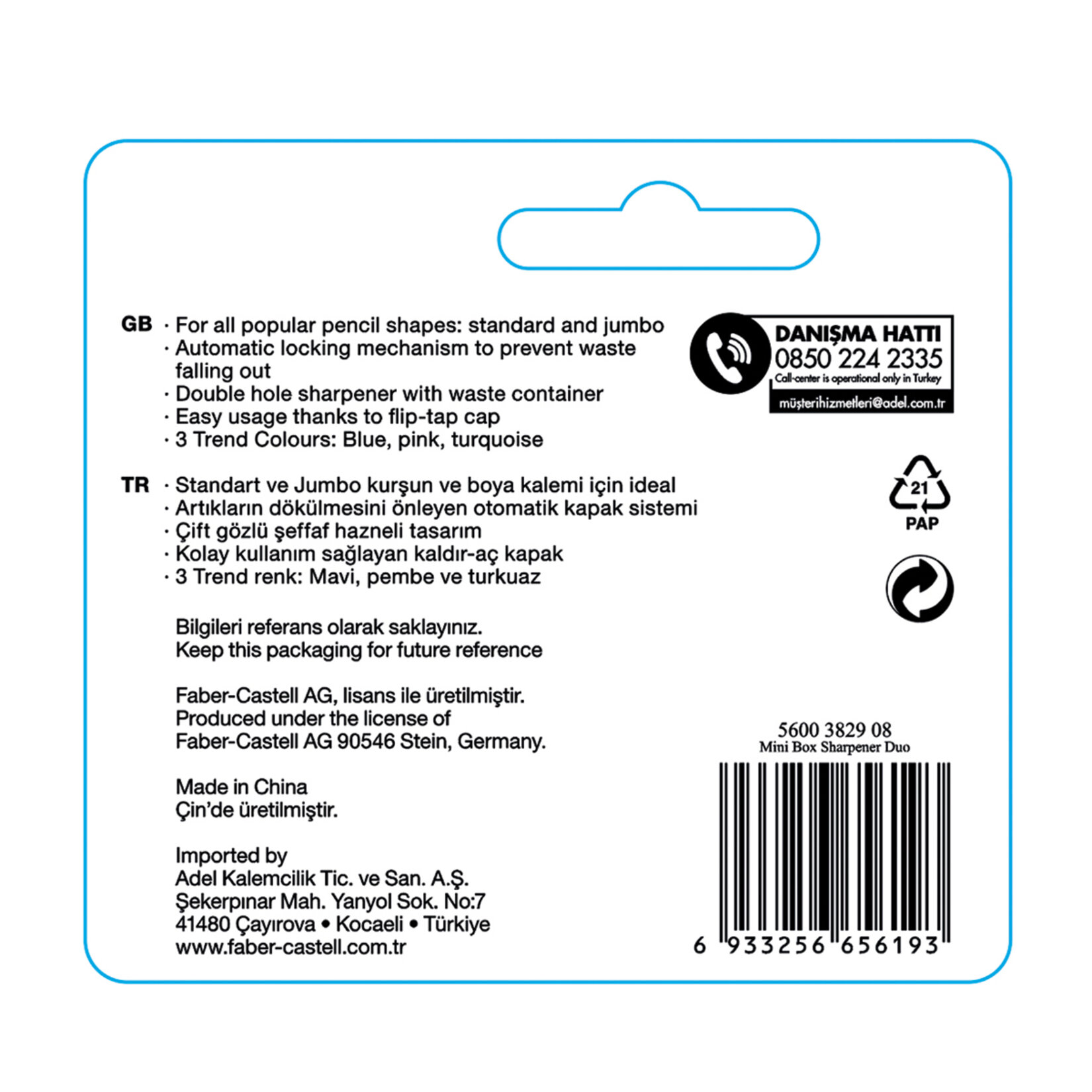 Faber Castell Minibox Çiftli Kalemtıraş - Görsel 2