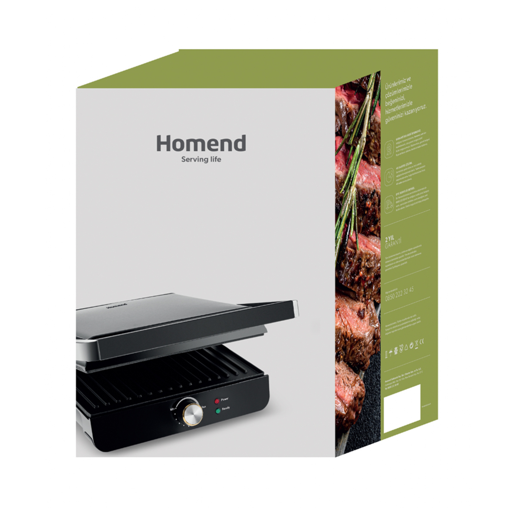 Homend Grilliant 1349H Grill ve Tost Makinesi İnox - Görsel 2
