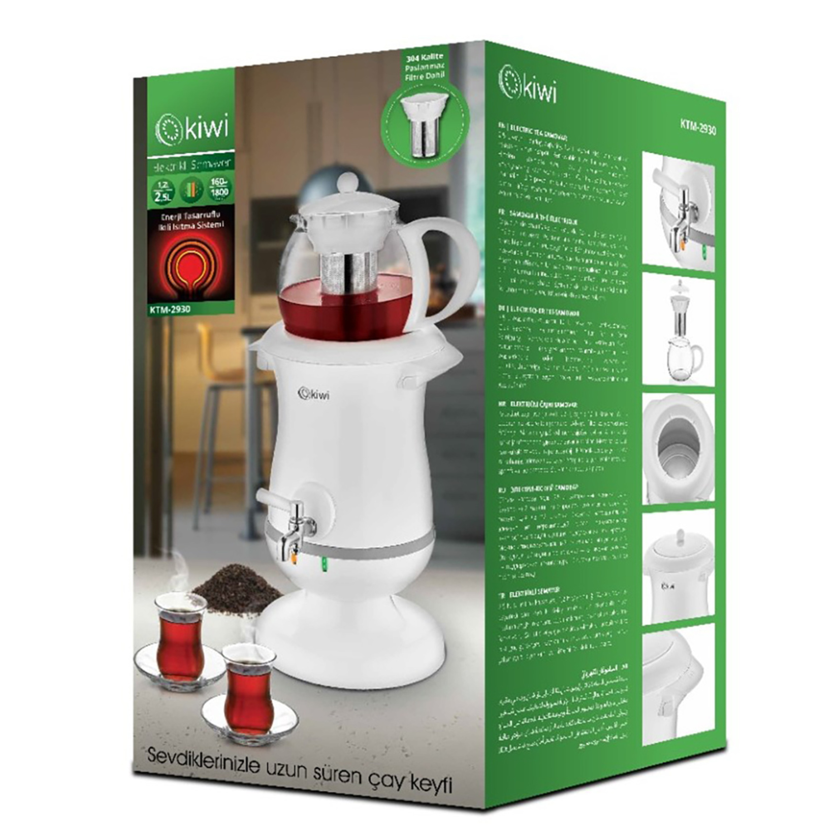 Kiwi KTM-2930 Elektrikli Semaver - Görsel 2