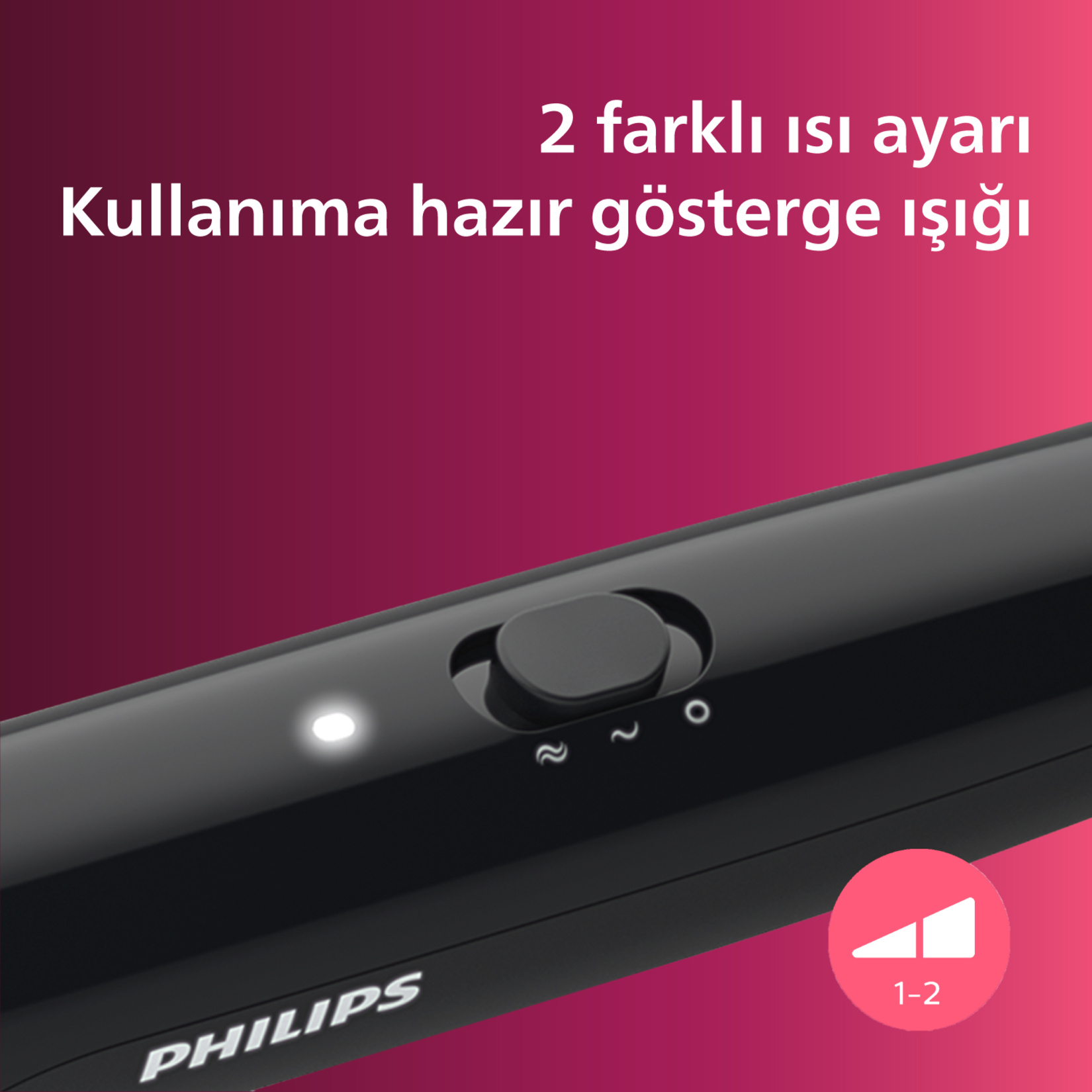 Philips BHH880/00 Isıtmalı Saç Düzleştirici Fırça - Görsel 5