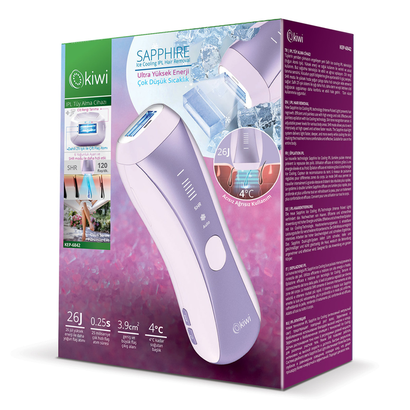 Kiwi KEP-6842 IPL Tüy Alma Cihazı (Safir) - Görsel 4