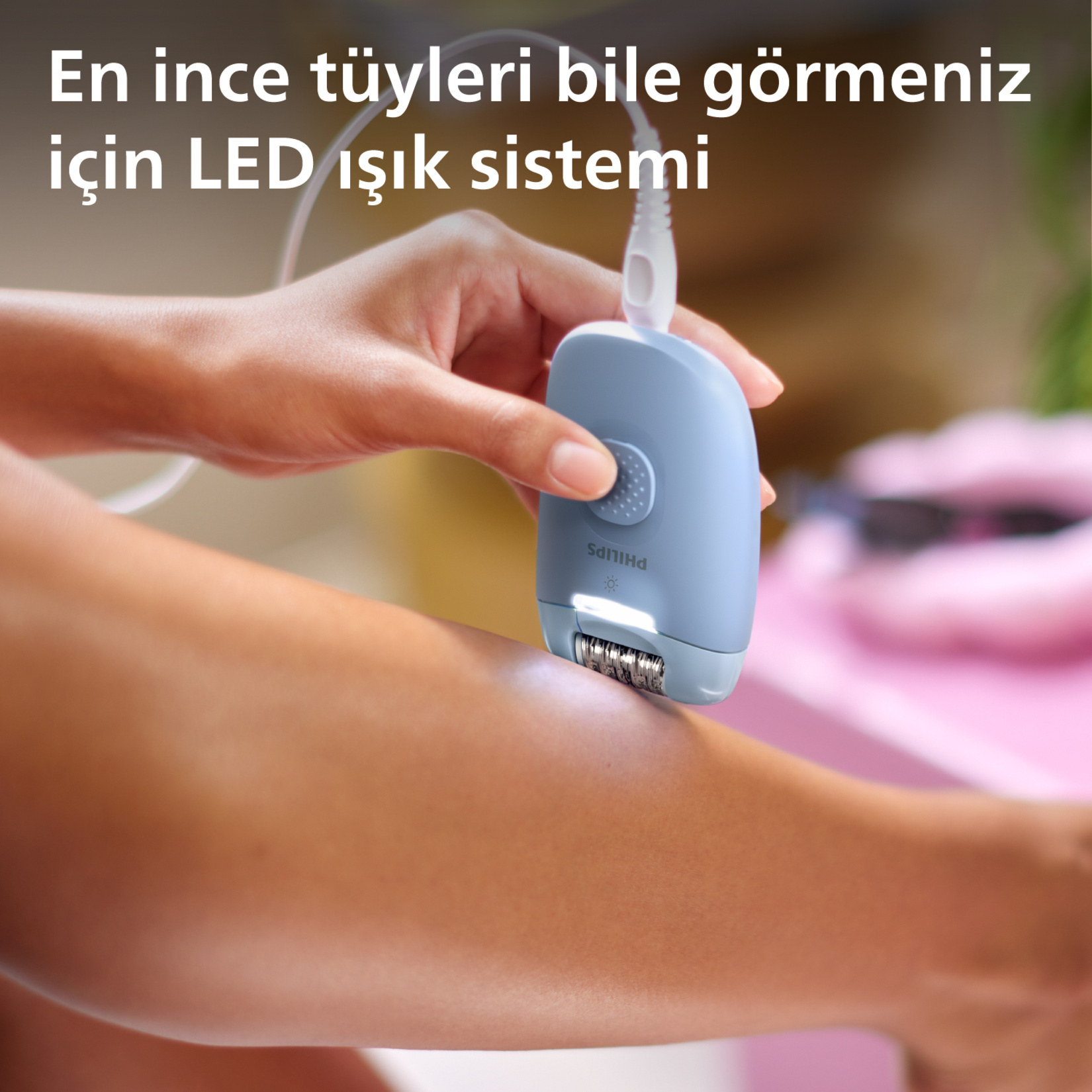 Philips BRE247/05 Epilasyon Cihazı Mavi - Görsel 5