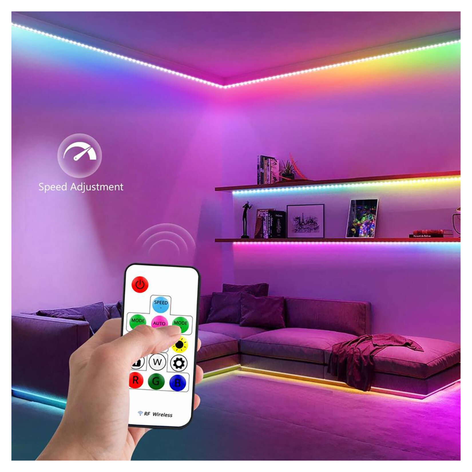 Bood Kumandalı Müziğe Duyarlı Şerit Led RS-30 - Görsel 3