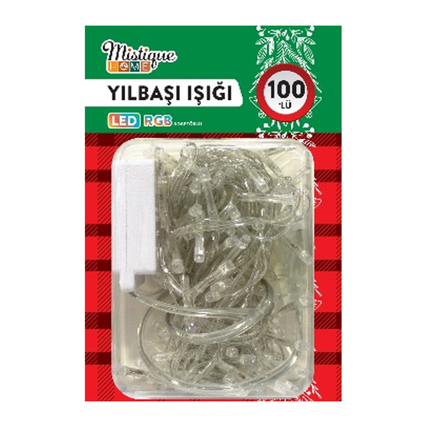 Mistique Home 100Lük Renkli Led Yılbaşı Ağacı Aydınlatma