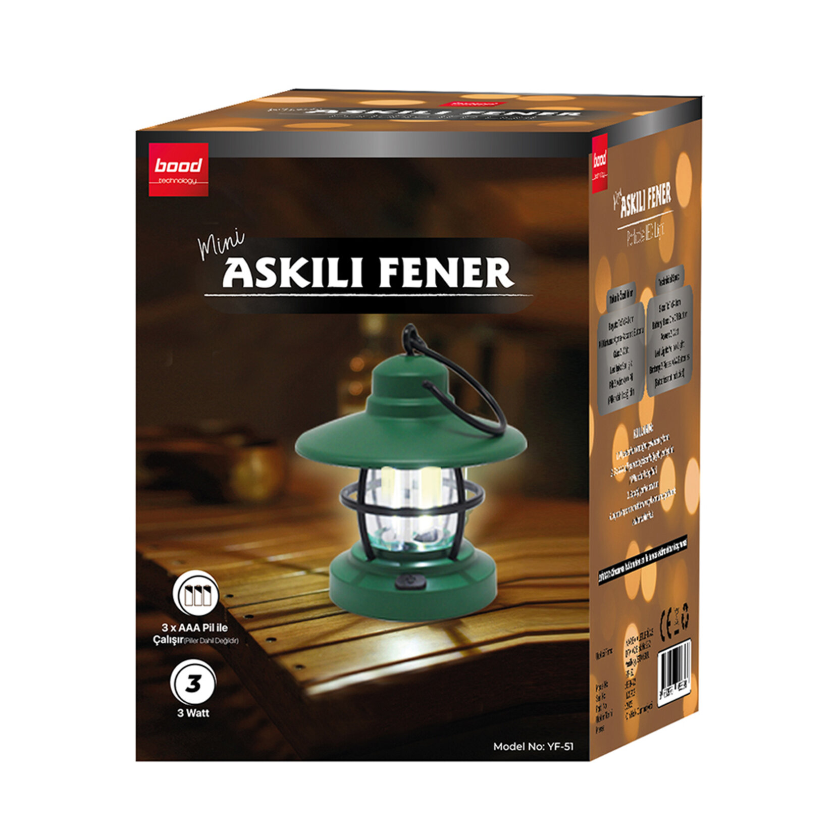 Bood Mini Askılı Fener Yf-51 - Görsel 2