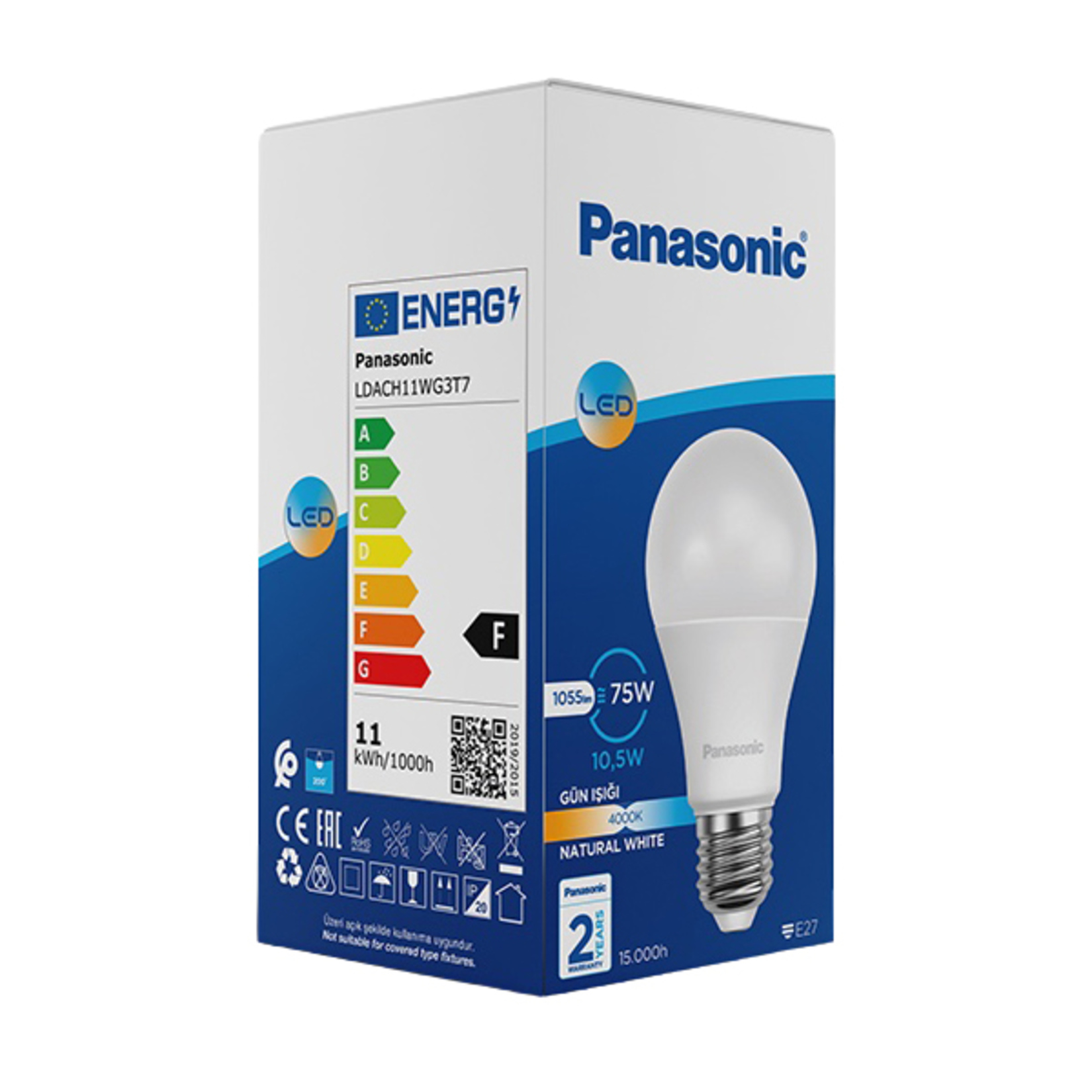 Panasonic Led Ampul E27 10.5W 1055Lm 4000K