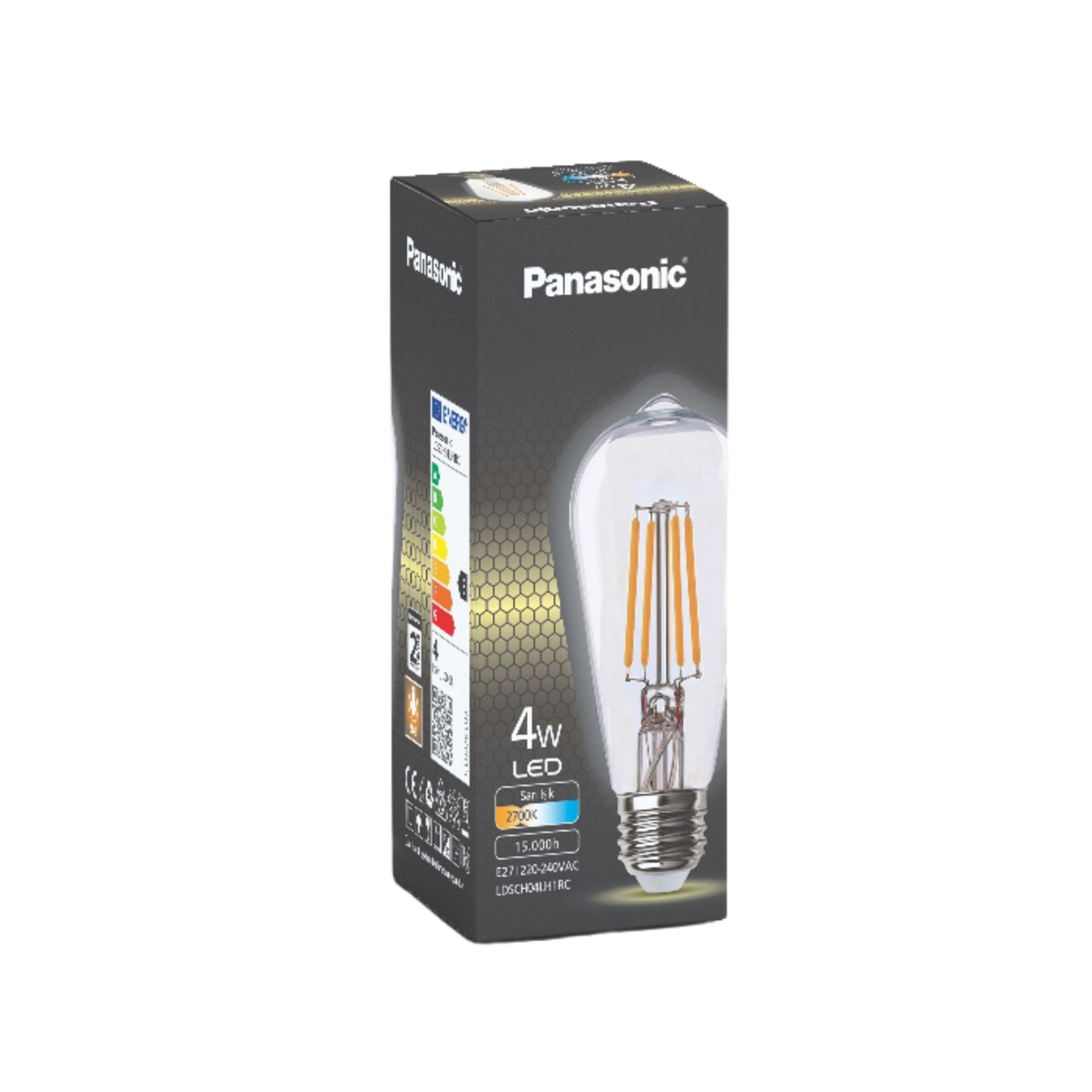 Panasonic E27 Filaman Lamba St64 Sarı Işık 4W - Görsel 1
