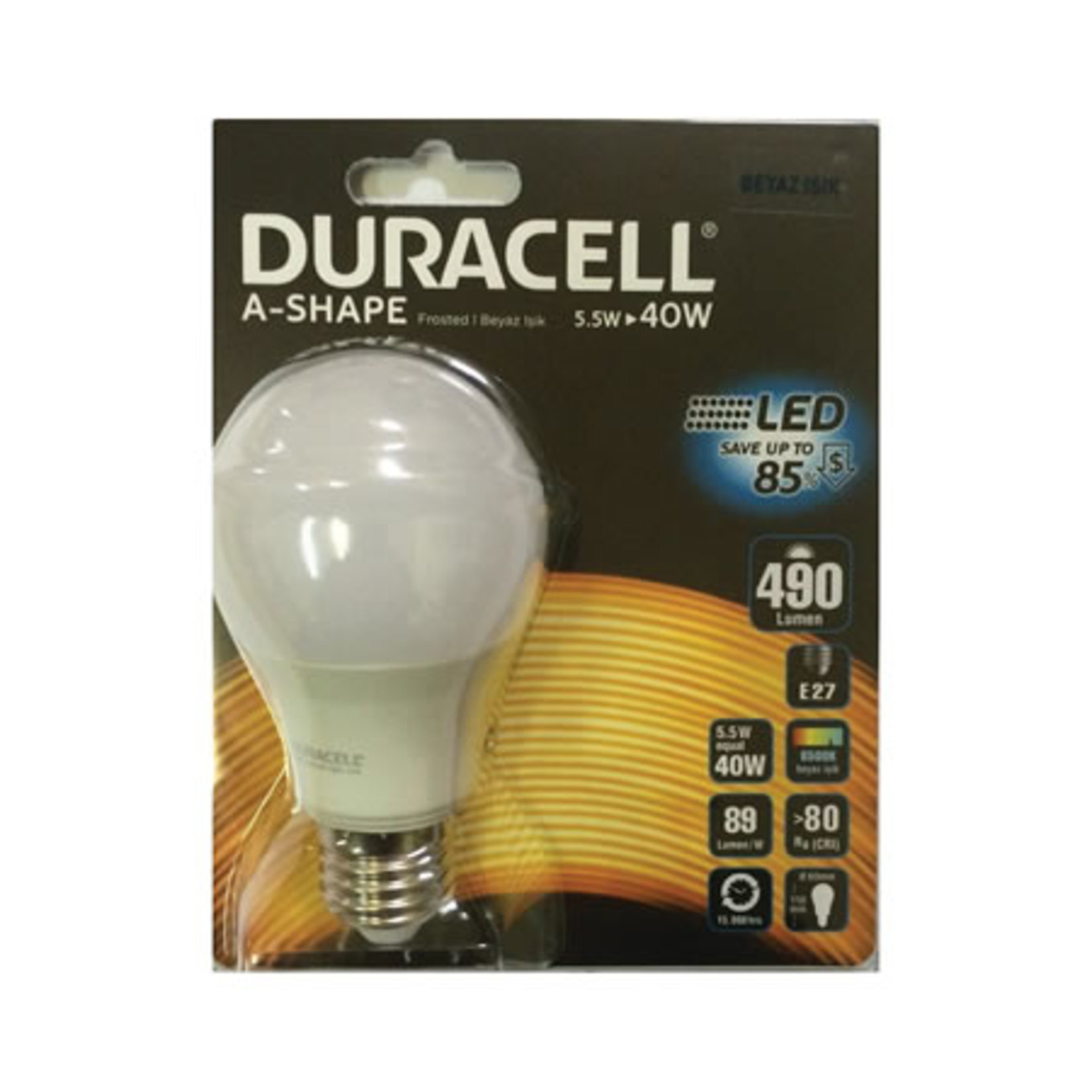 Duracell Led A60-e27 5.5W (40W) Beyaz