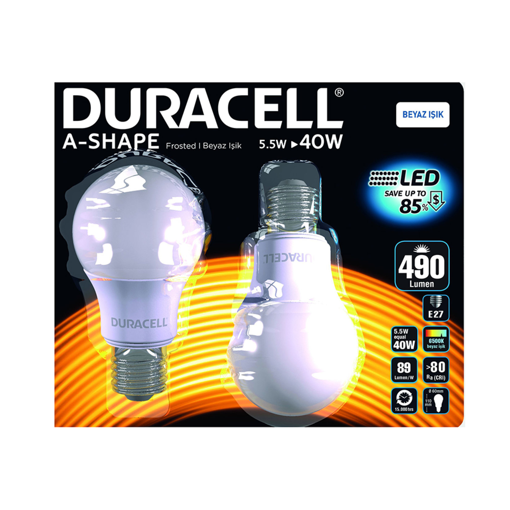 Duracell Led A60-e27 5.5W (40W)