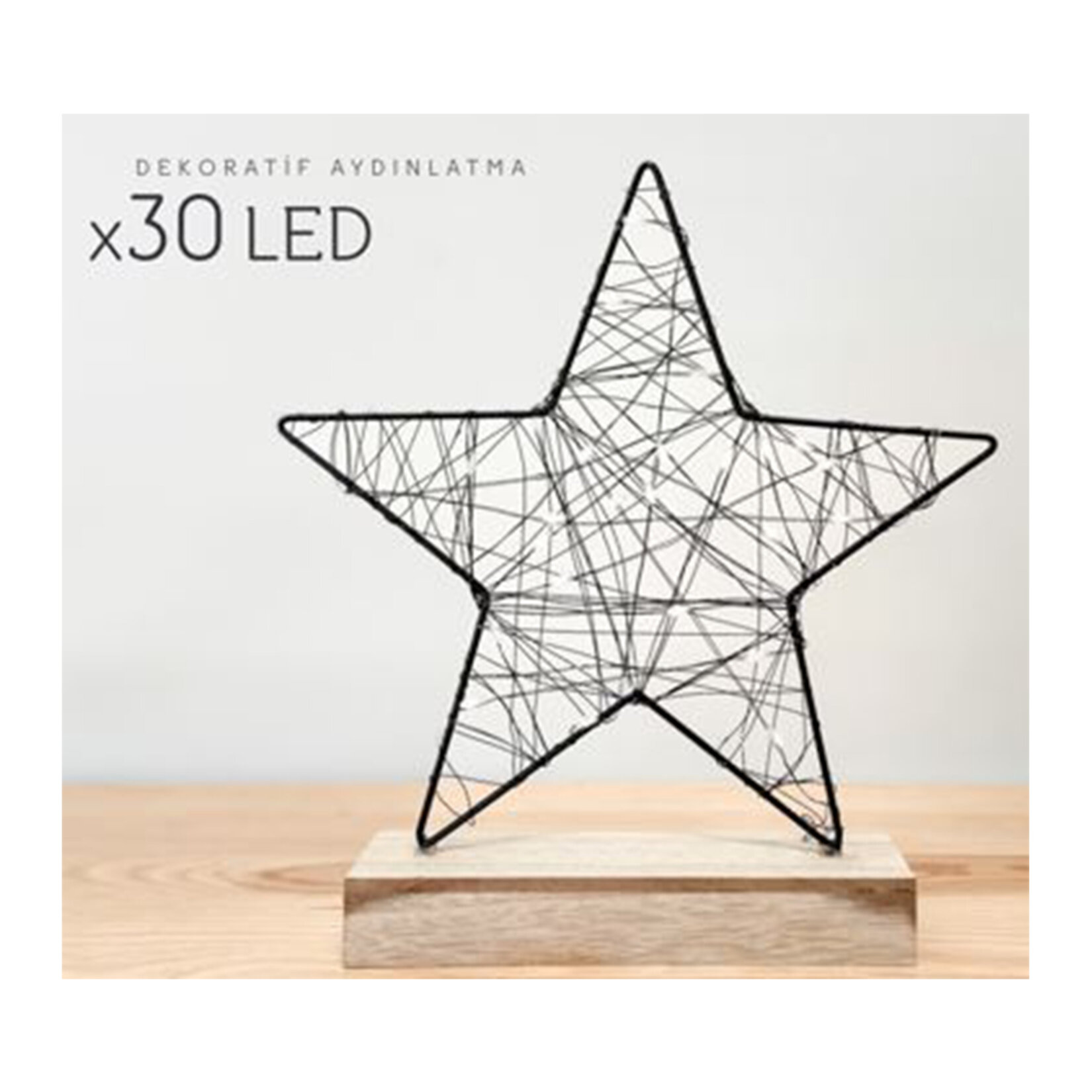 Petrix Dekoratif Metal Geyik - Yıldız - Ağaç Led Işık - Görsel 3