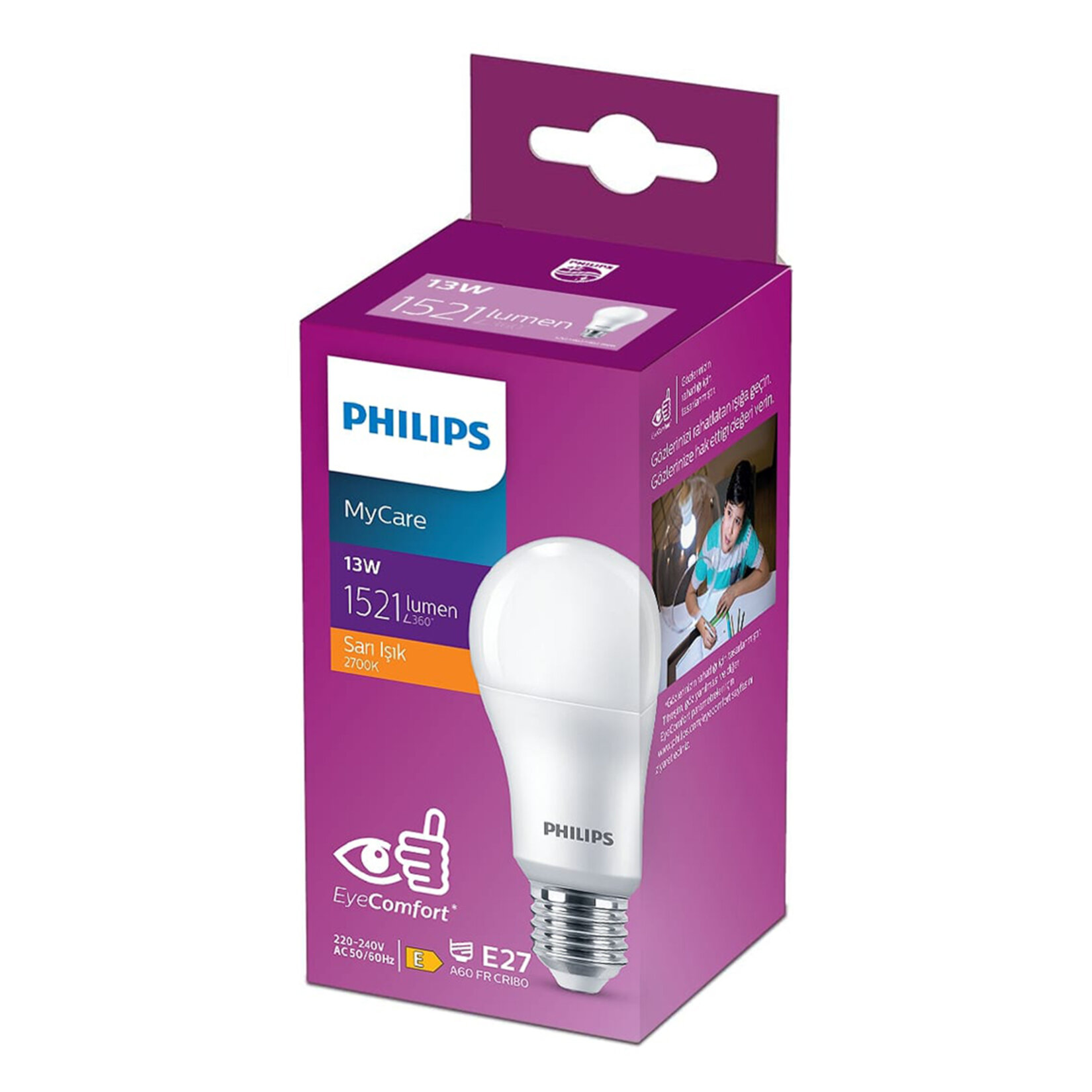 Philips Led Ampul 13W E27 2700K Sarı Işık