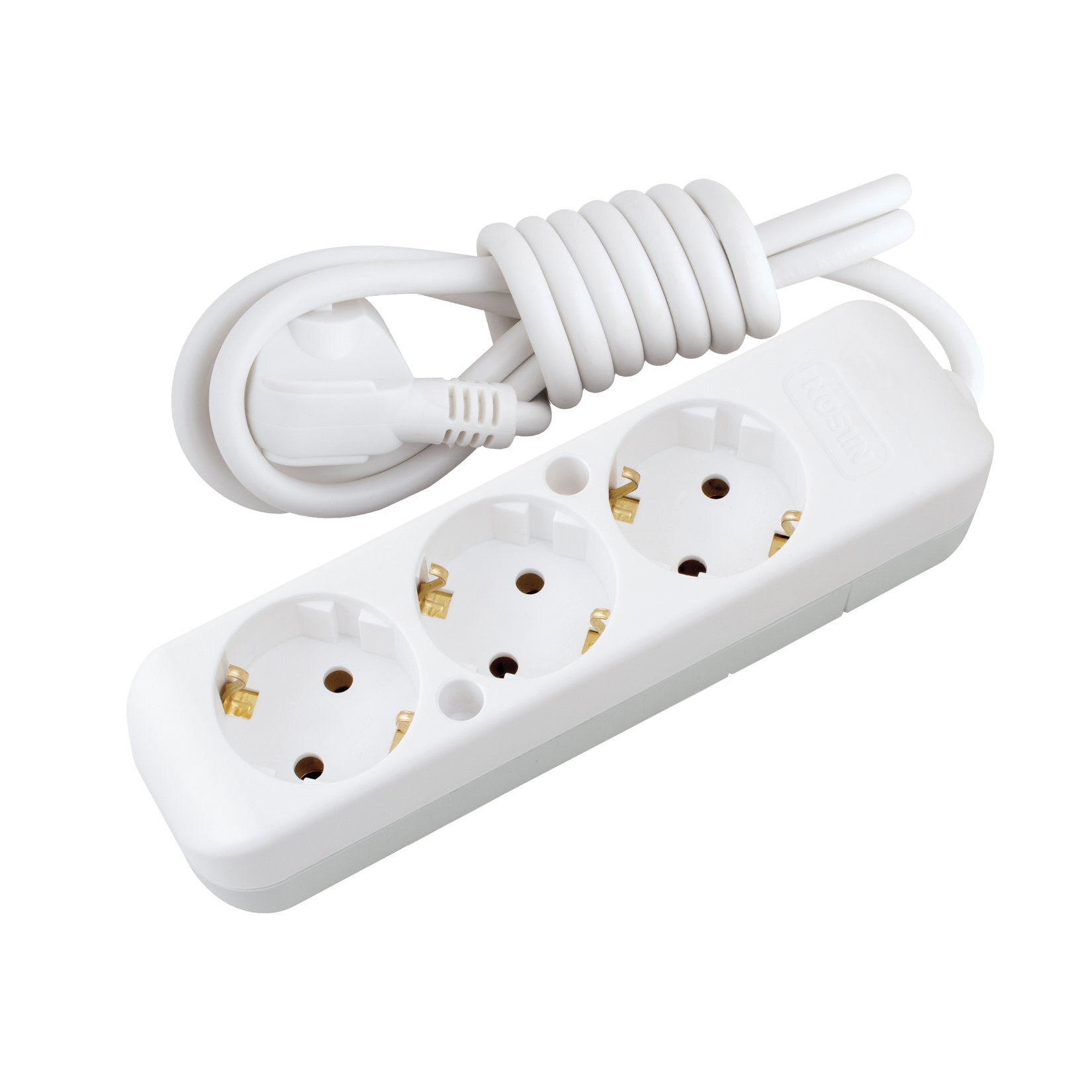 Nilson 3'lü 1 Metre Topraklı Grup Priz Beyaz (Flas)