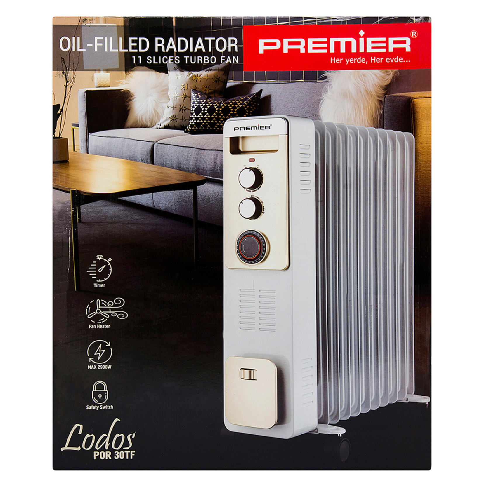 Premier Por 30 11 Dilim Fanlı Radyatör