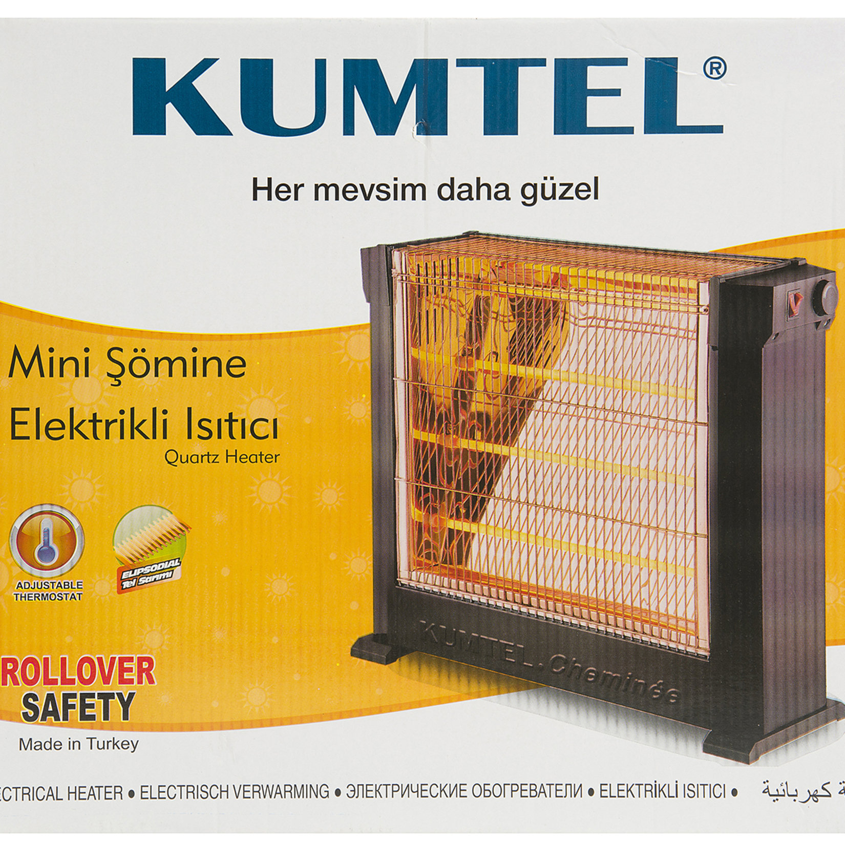 Kumtel Ks-2760 2200W Siyah Quartz Isıtıcı