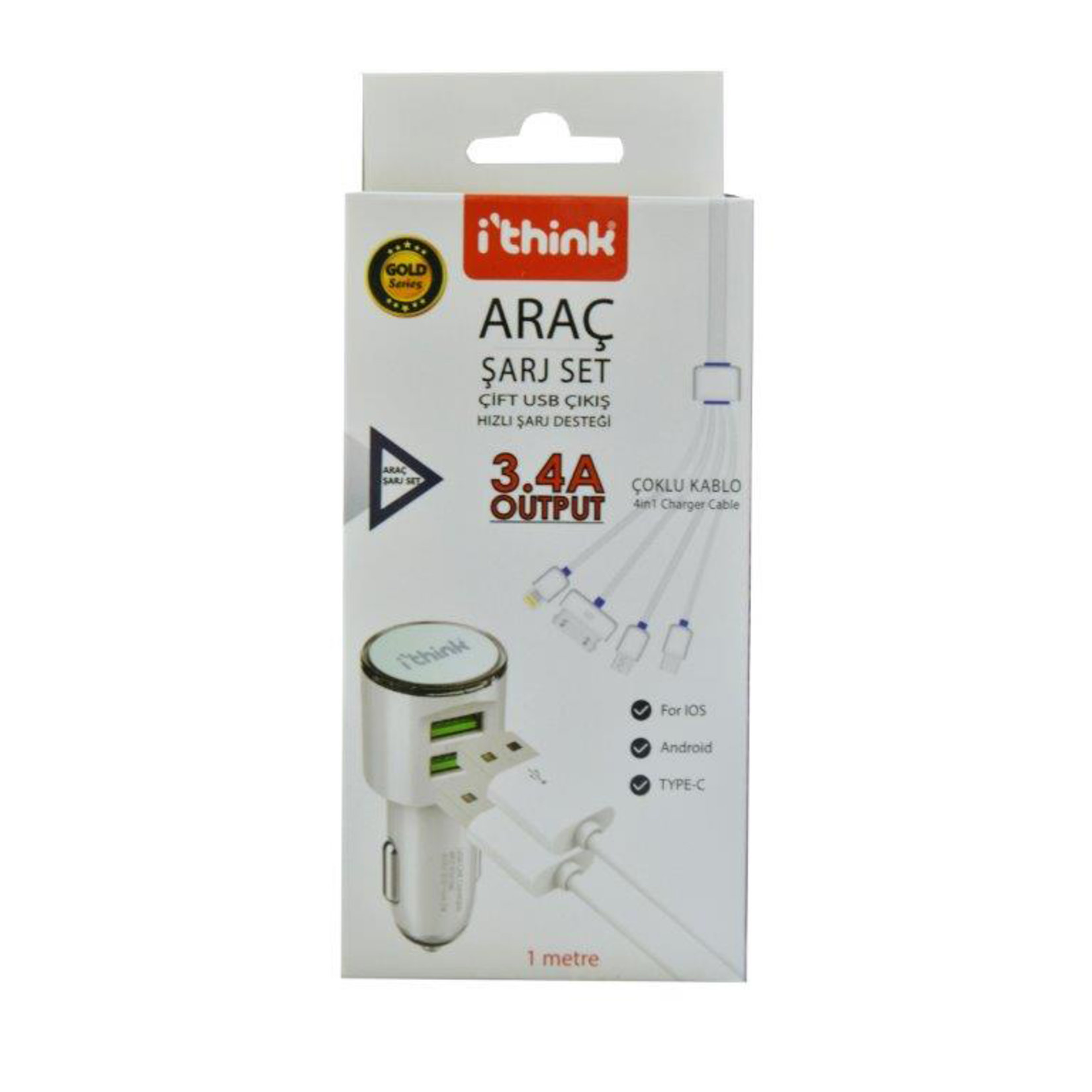 i'think Gold Araç Set 4İn1