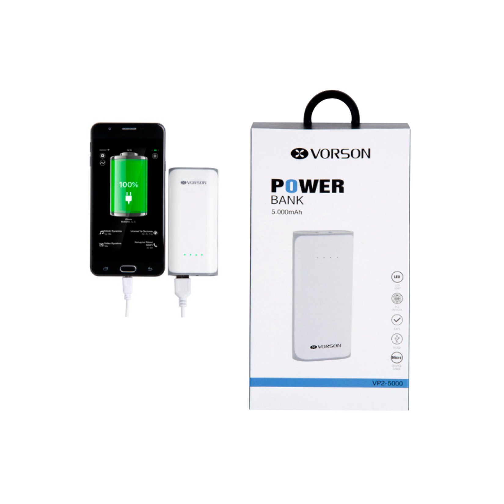 Vorson Powerbank 5000 Mah