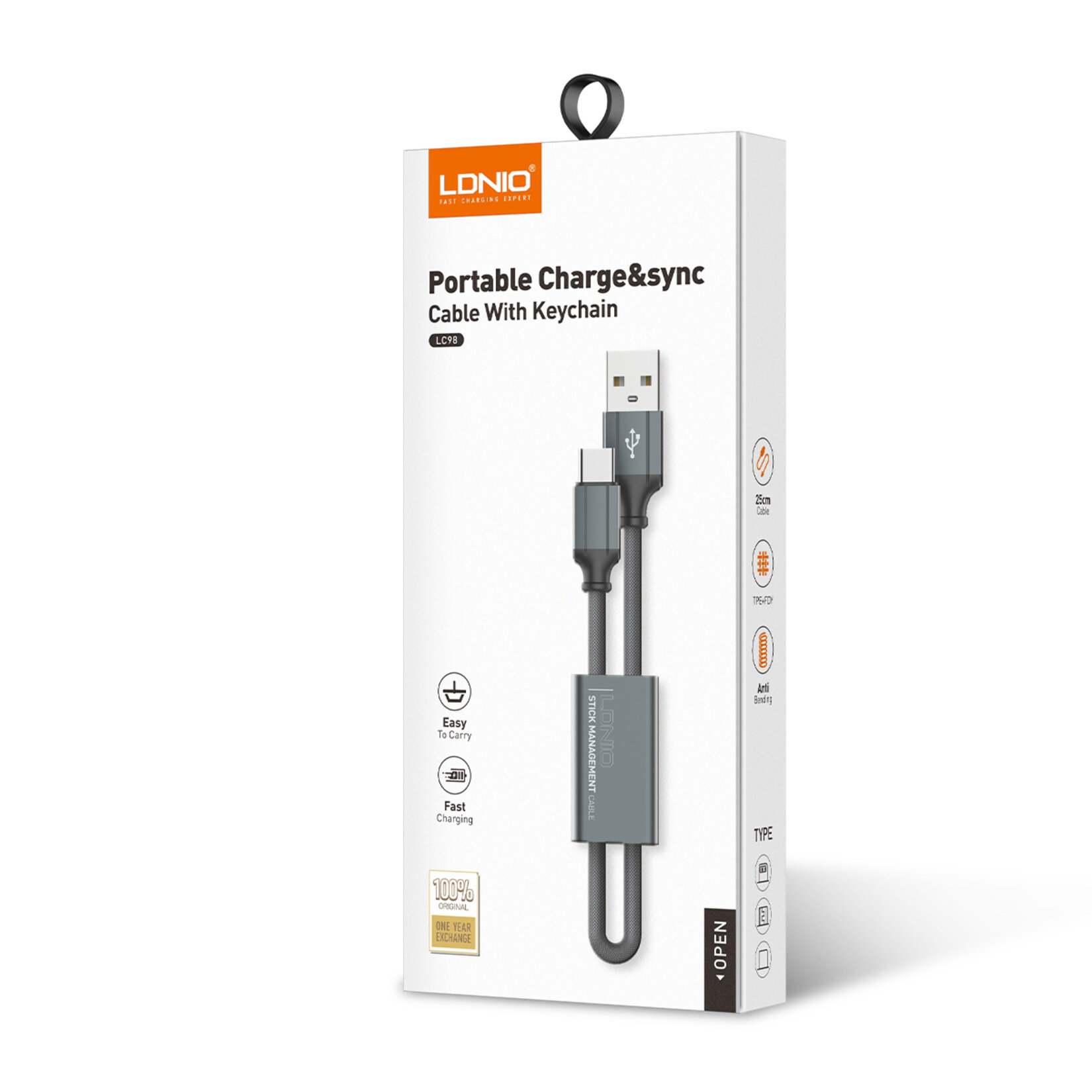 Ldnio 25Cm Lightning Hızlı Şarj Kablo LC98 - Görsel 3