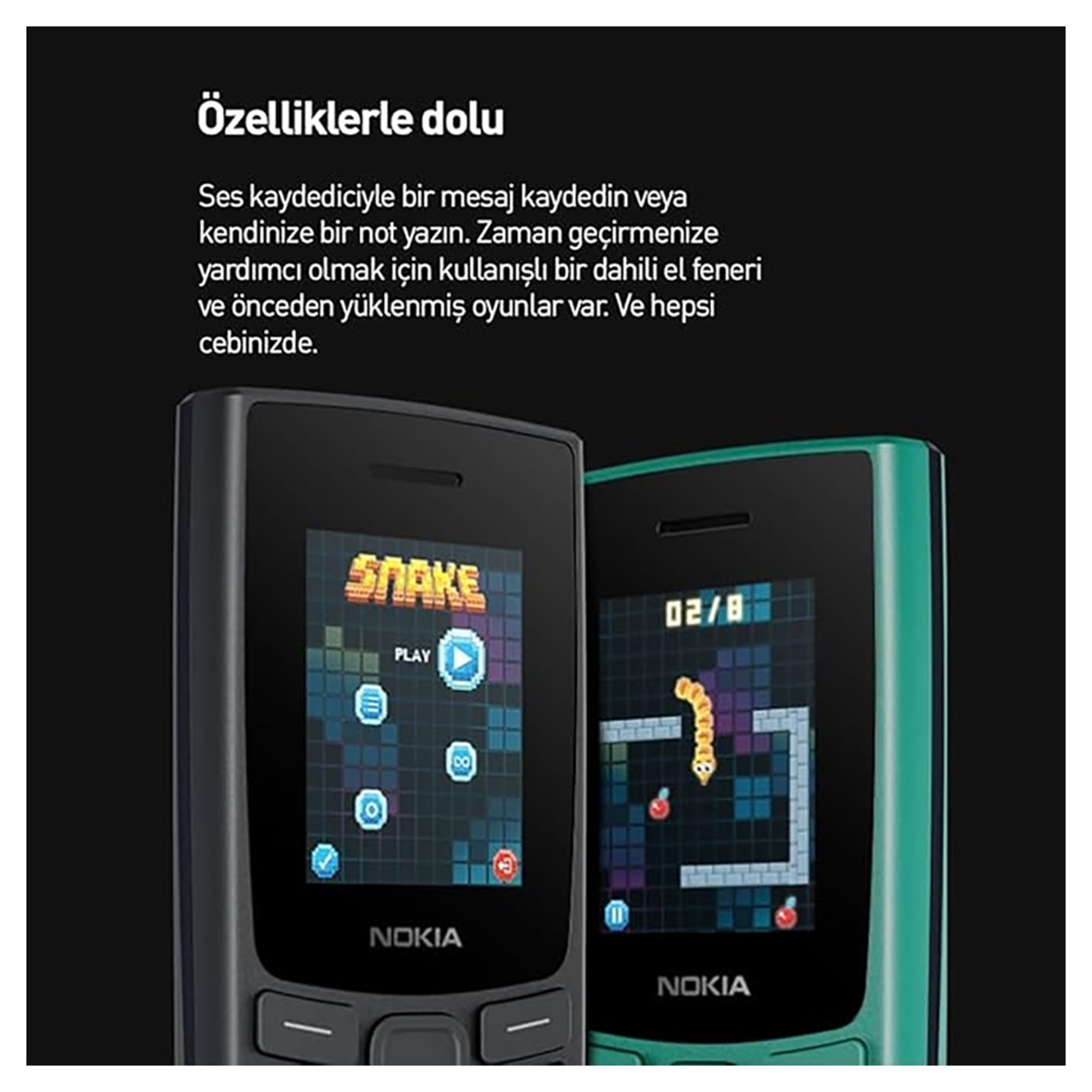 Nokia 106 Siyah Tuşlu Telefon - Görsel 5