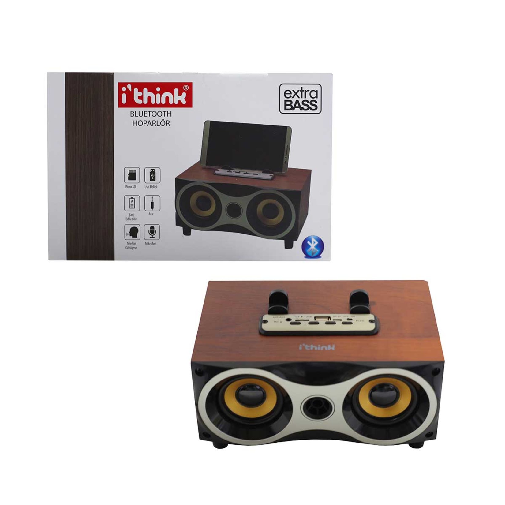 i'think Retro Ahşap Bluetooth Hoparlör
