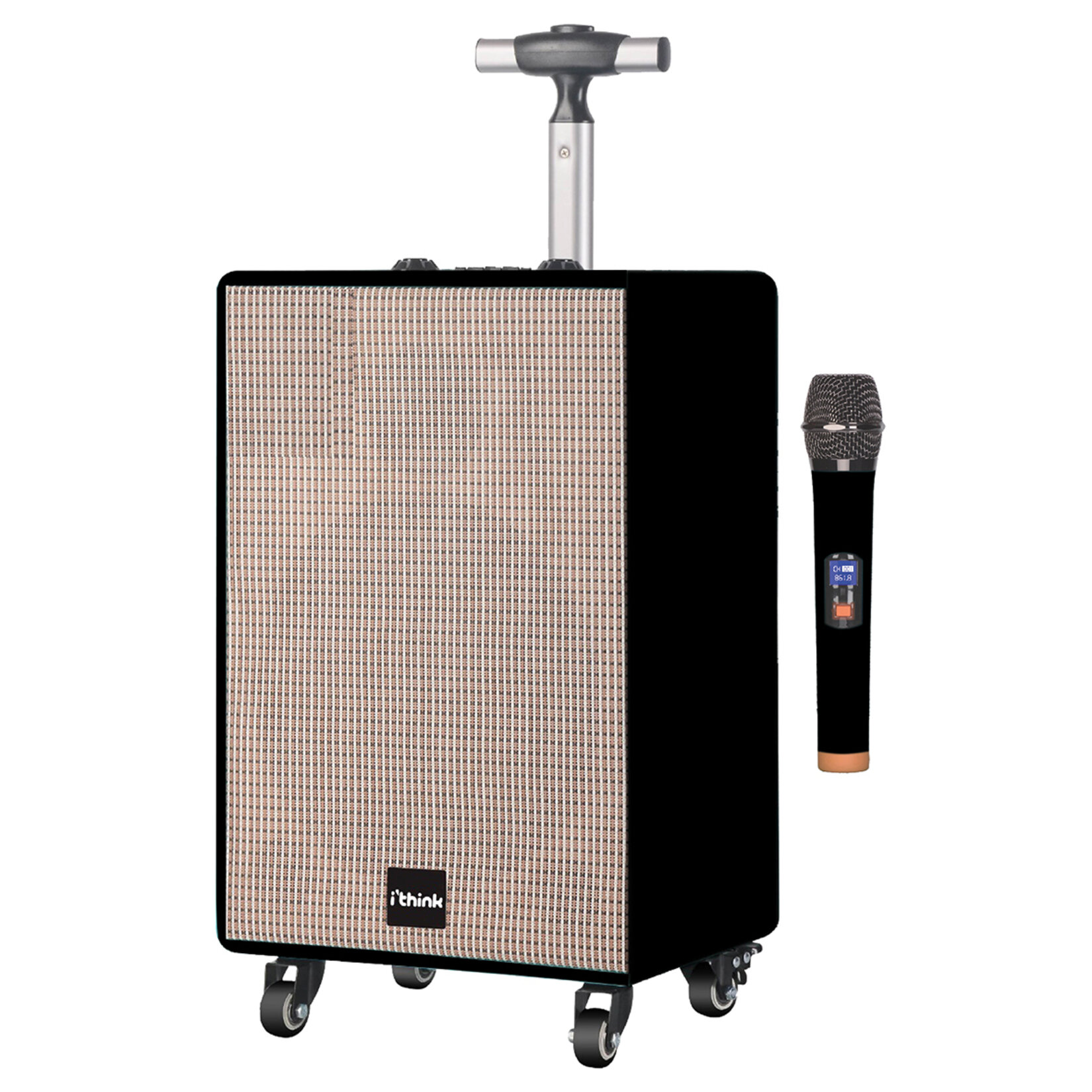 i'think Taşınabilir Tekerlkli Valiz Tipi Mikrofon Hoparlör - Görsel 1