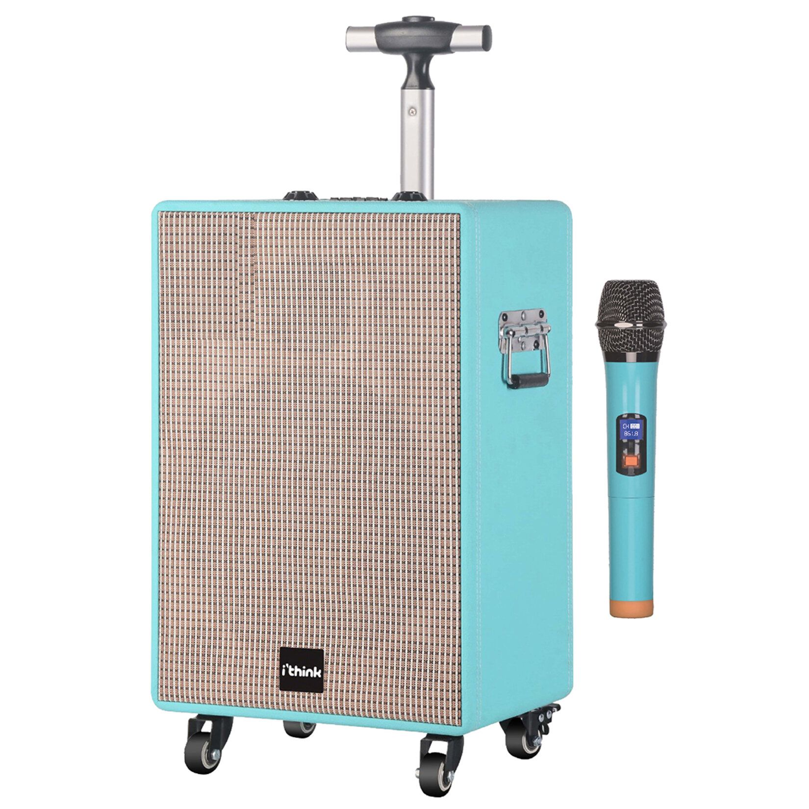 i'think Taşınabilir Tekerlkli Valiz Tipi Mikrofon Hoparlör - Görsel 2
