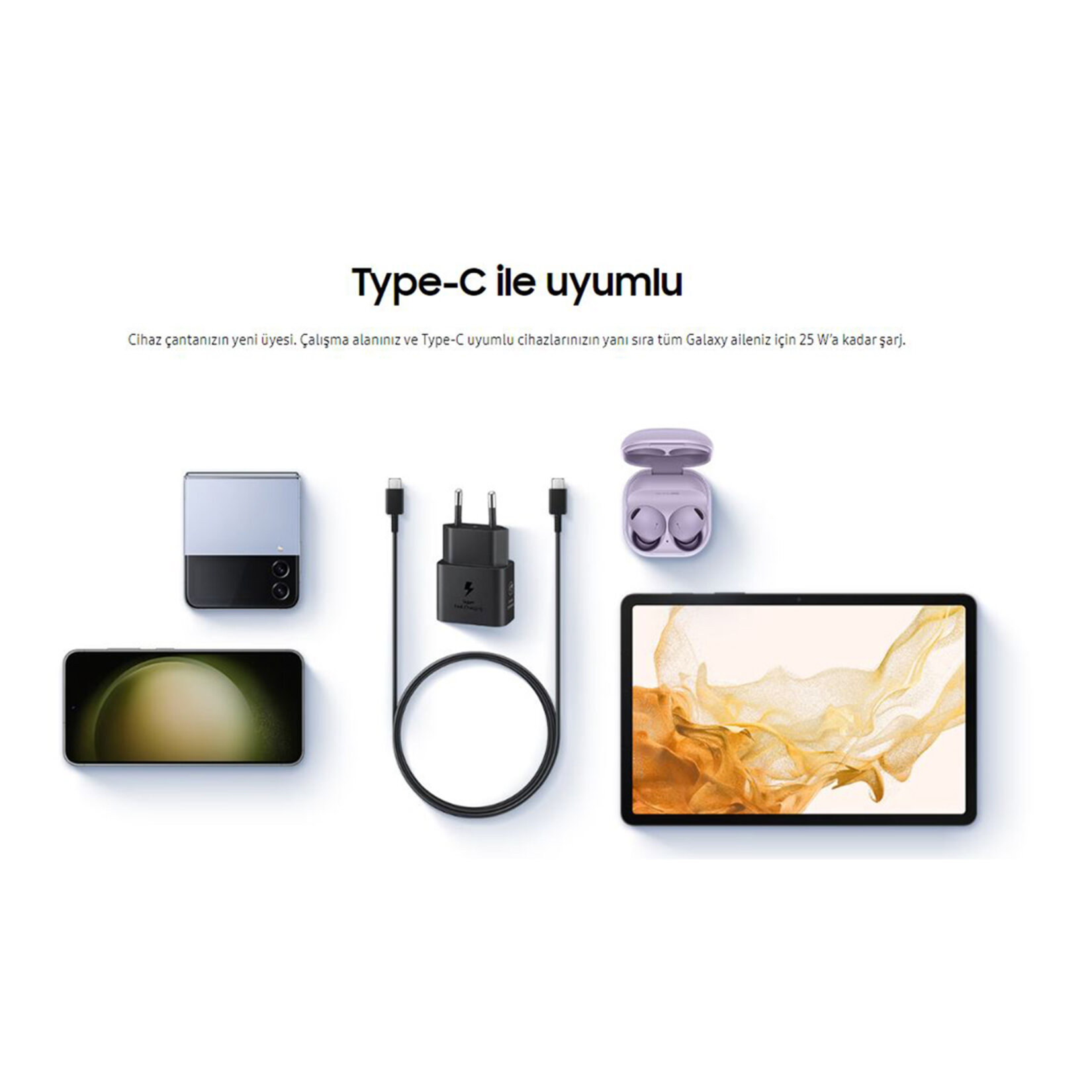 Samsung EP-T2510NBEGWW Type-C 25W Hızlı Şarj Adaptör Siyah - Görsel 2