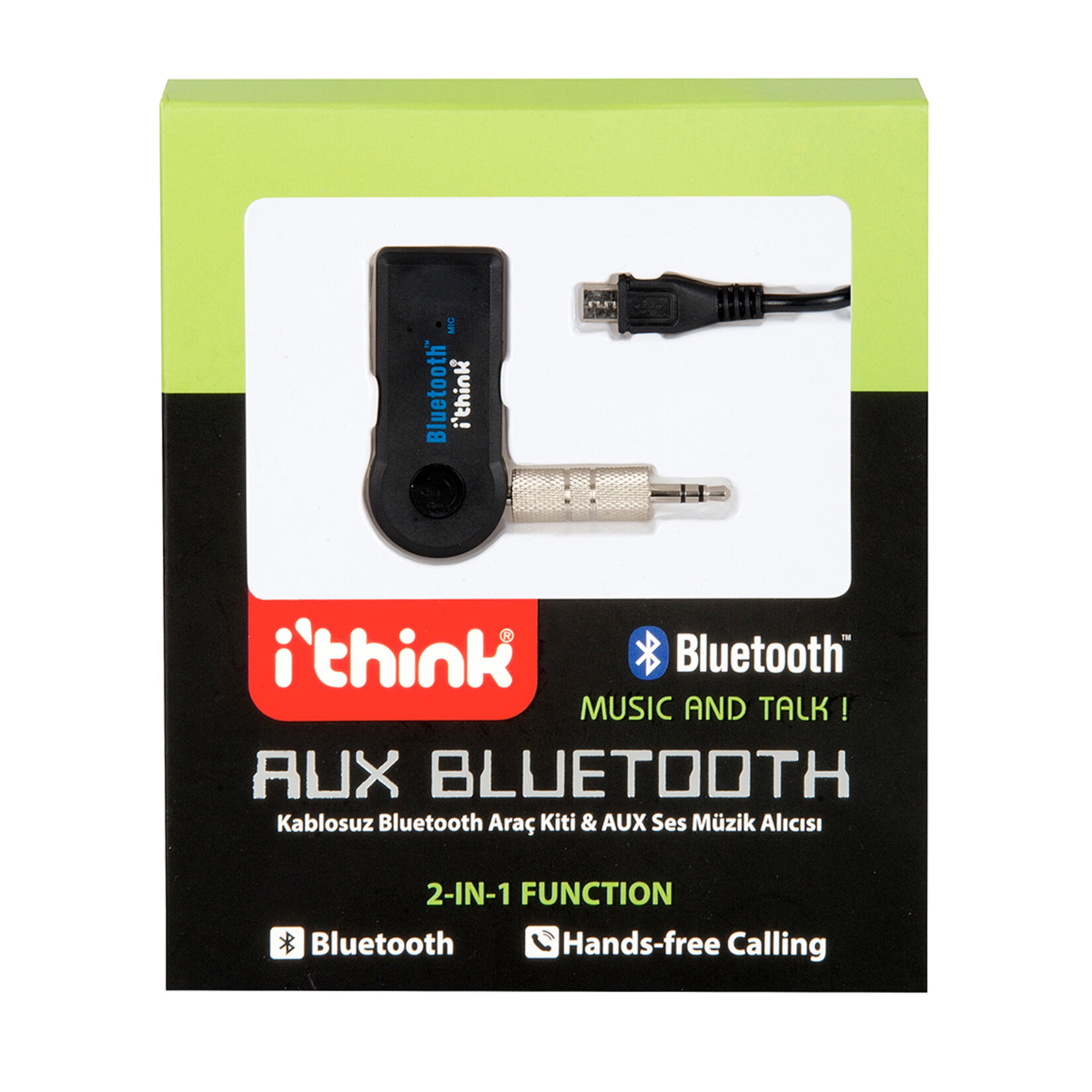 i'think Aux Bluetooth Araç Kiti - Görsel 1