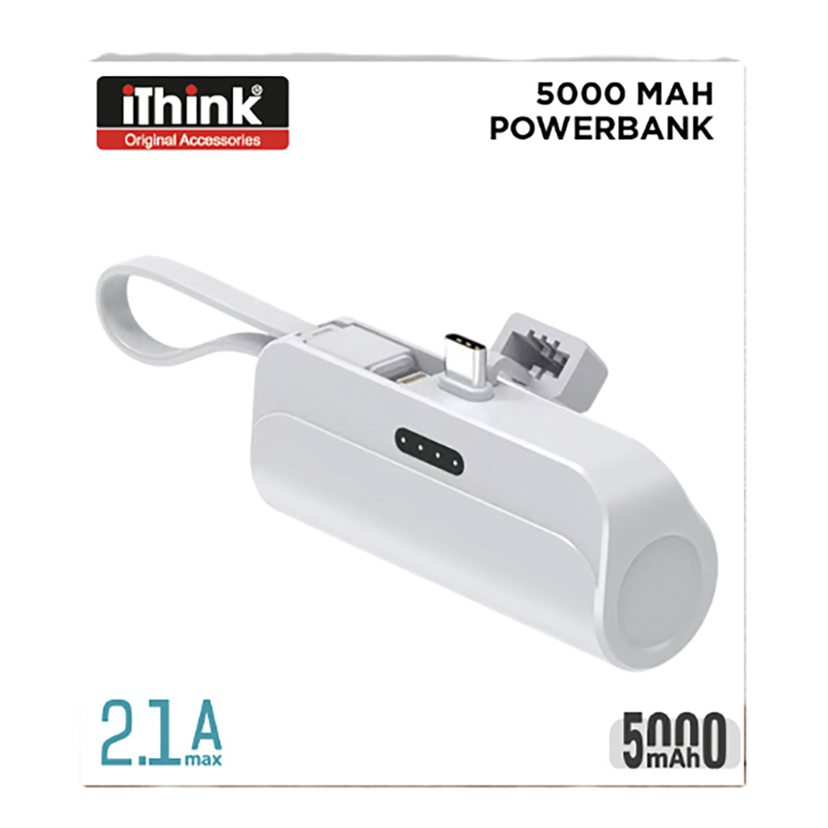 i'think 5.000 Mah Telefon Altı Powerbank Beyaz PB-430