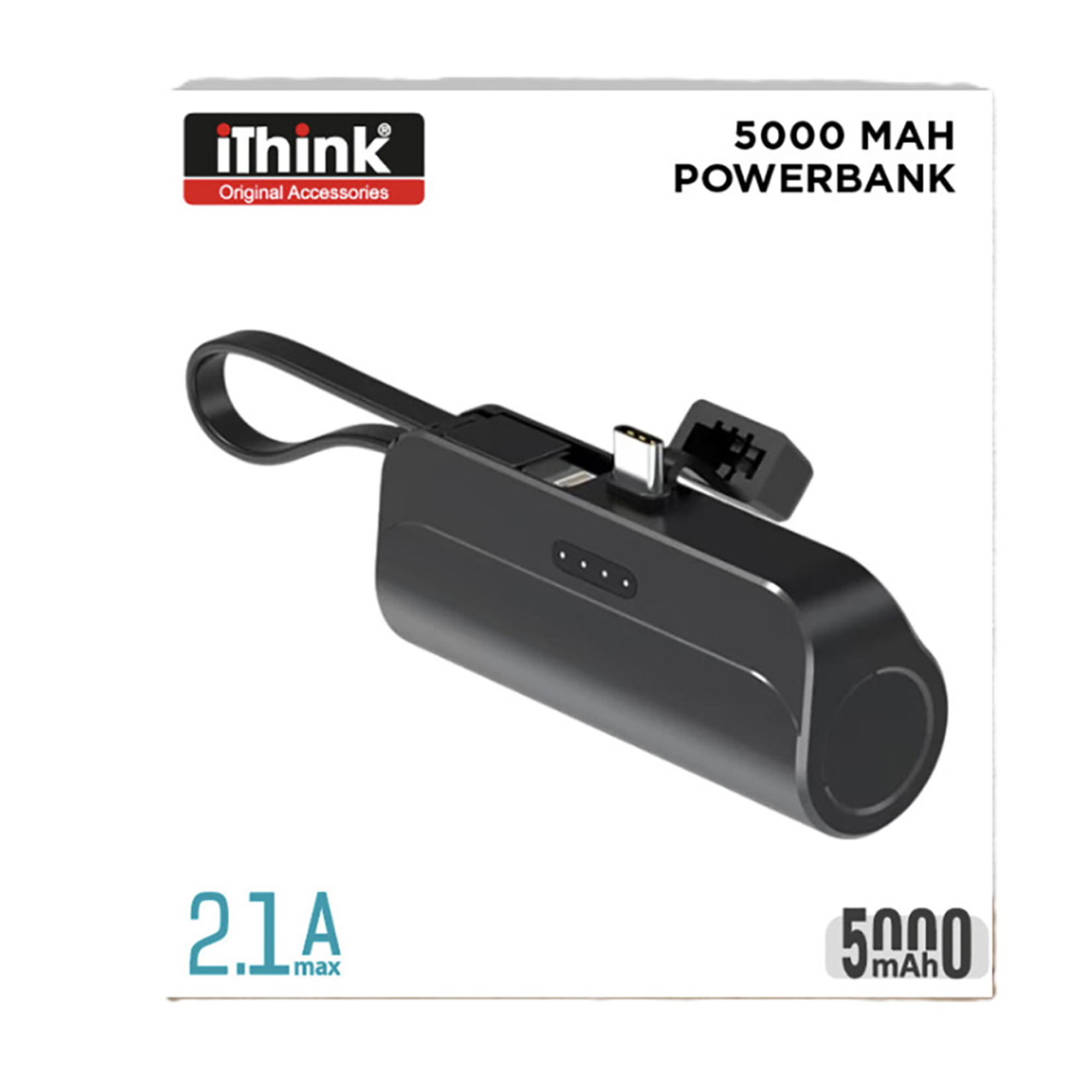 i'think 5.000 Mah Telefon Altı Powerbank Siyah PB-430