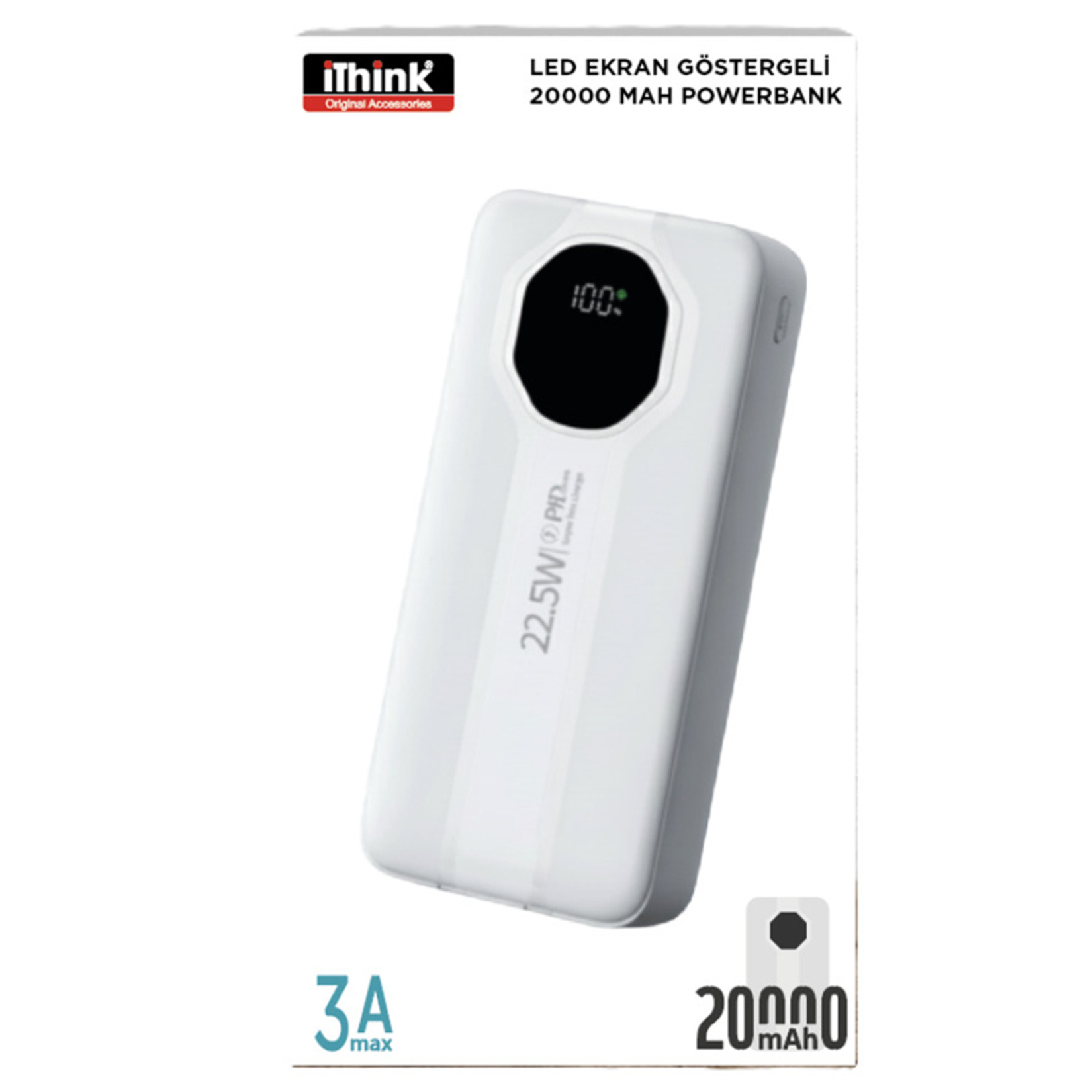 i'think 20.000 Mah Led Ekran Göstergeli Powerbank